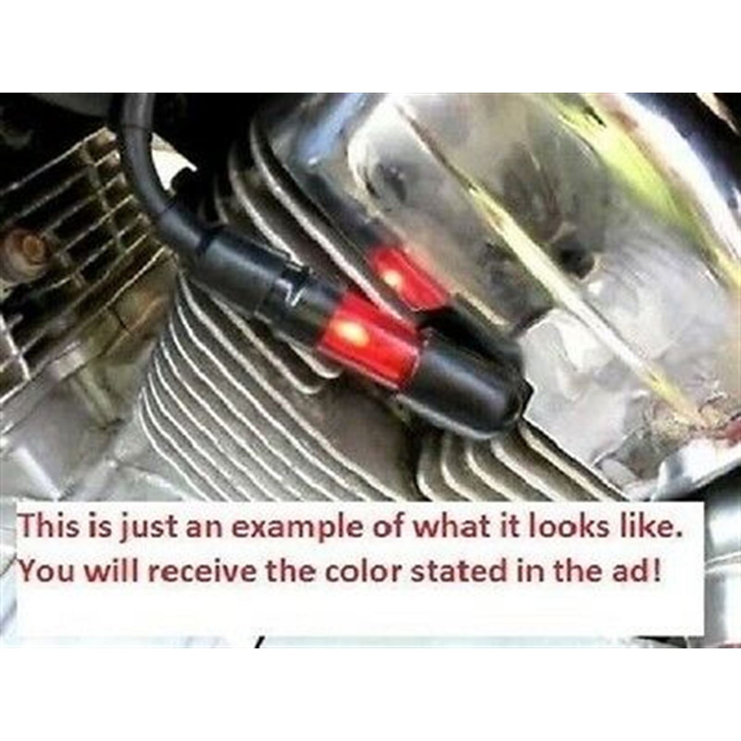 2FastMoto Lighted 90 Degree Red Neon Spark Plug Caps for for Honda - Pair 2fm-spc-24-red_651218