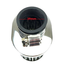 2FastMoto Steel Wire Mesh Pod Air Filter Oval 39mm Clamp-On Offset Flange Chrome  25-24181_629262