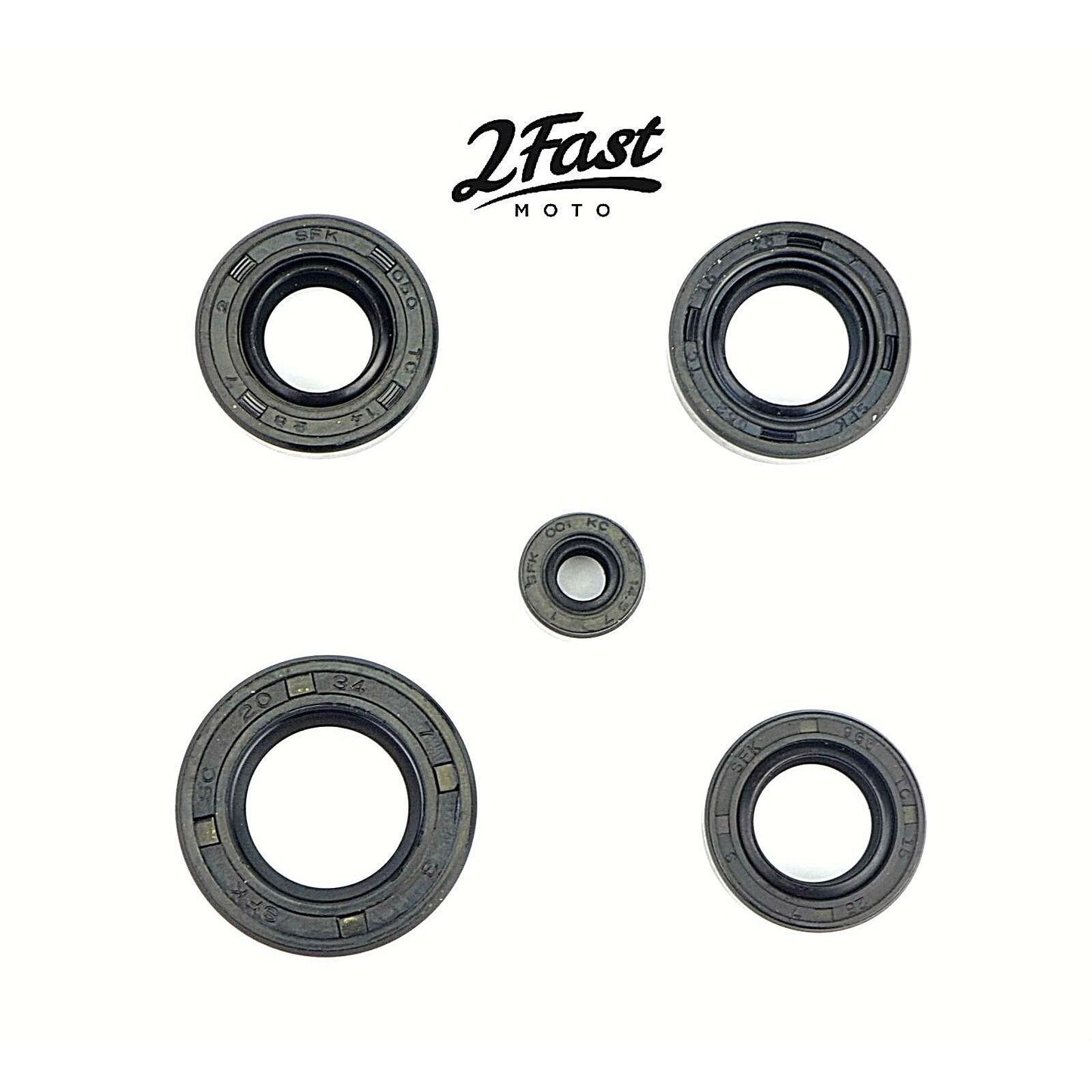 2FastMoto Engine Oil Seal Kit 5-Pieces for Honda XL125 - 1974 - 1975  22-60120_632774