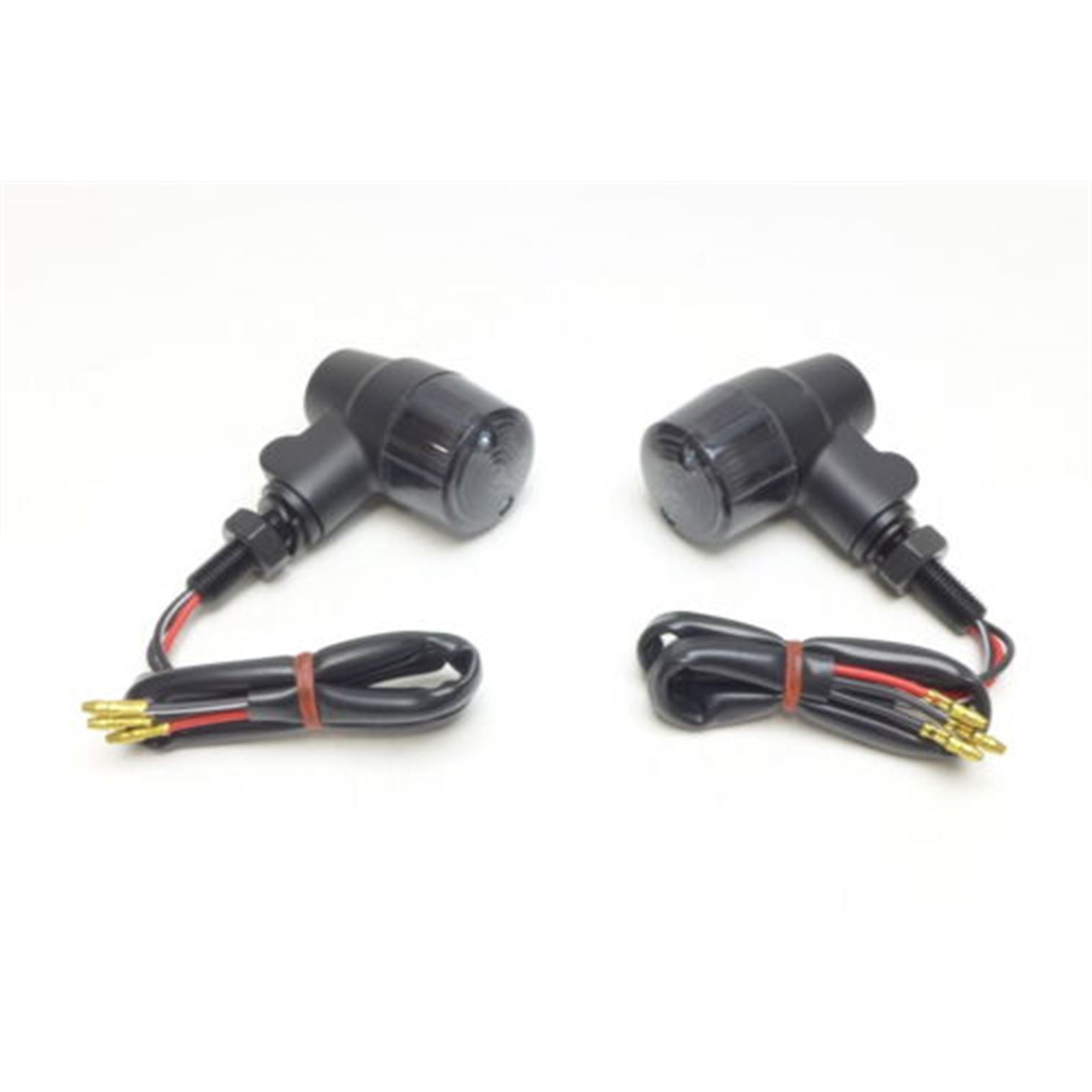 2FastMoto Marker Lights Turn Signals Black Body Smoke Lens 3-Wire 12 Volt - Pair  25-8631_647896