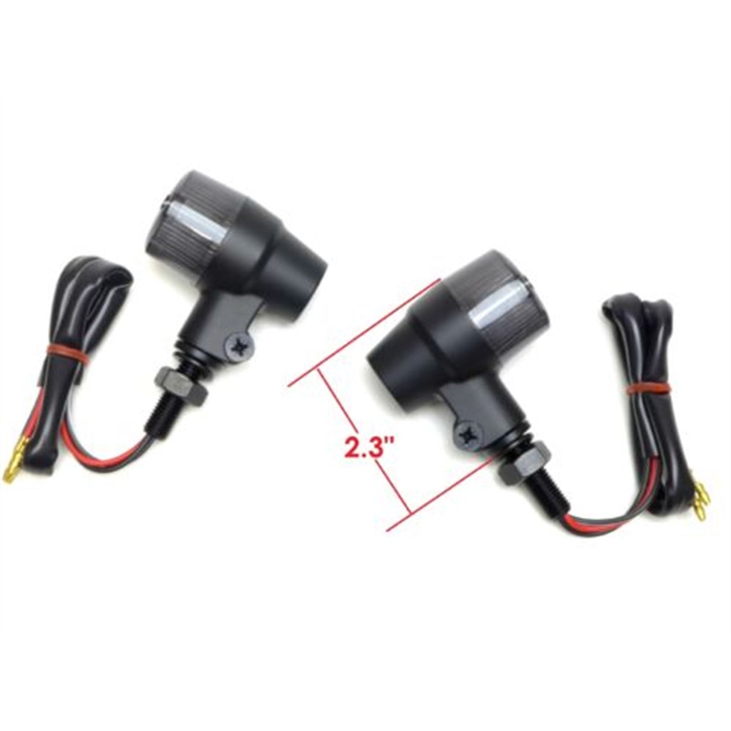 2FastMoto Marker Lights Turn Signals Black Body Smoke Lens 3-Wire 12 Volt - Pair  25-8631_647869