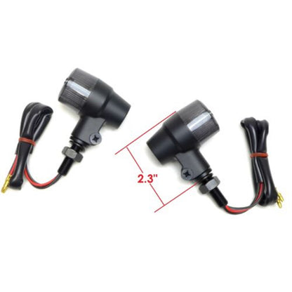 2FastMoto Marker Lights Turn Signals Black Body Smoke Lens 3-Wire 12 Volt - Pair  25-8631_647869