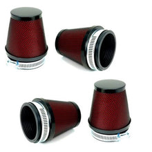 2FastMoto Round 54MM Red Foam Black Body Tapered Air Filter - Set of 4  25-38027x4_670542