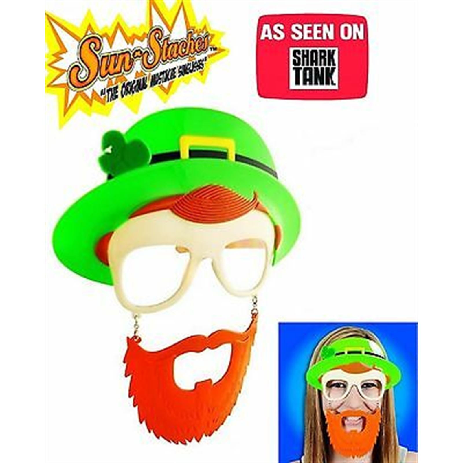 Sun-Stache St Patricks Day Leprechaun Mask Mens Womens ASO Shark Tank [MPN: DZSG1883]_624516