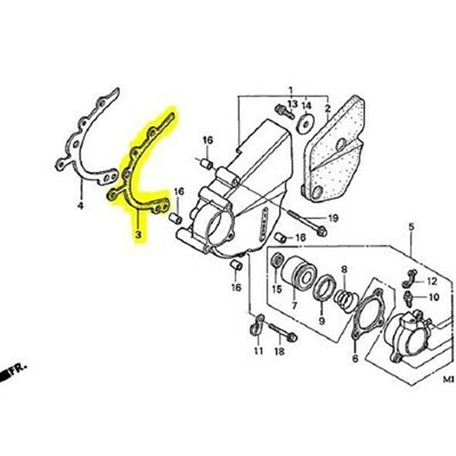 Orig. Equip Left Crankcase Cover Gasket for Honda VTR1000 Superhawk  [MPN: 11343-mw4-000]_636605