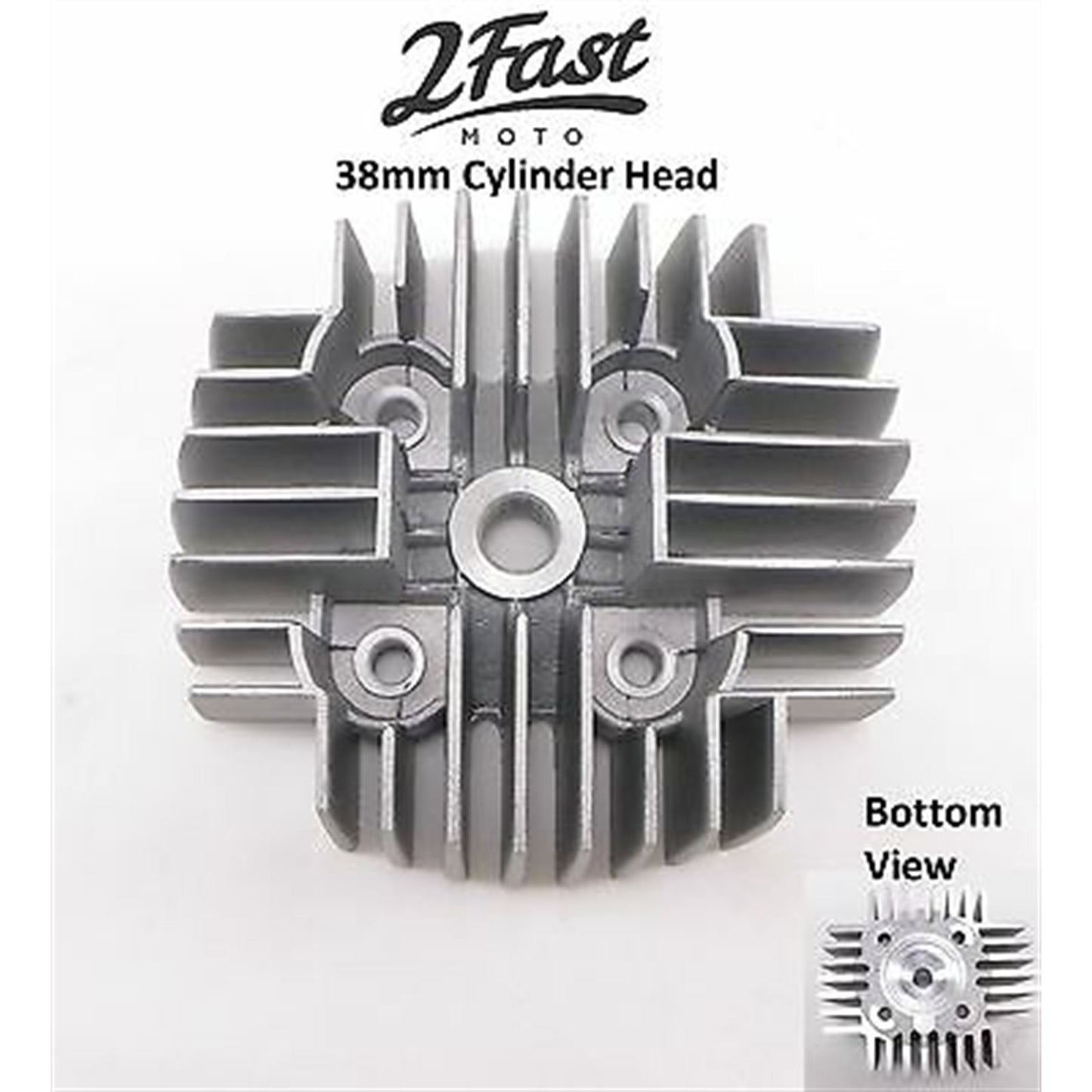 2FastMoto 38mm Cylinder Head 50cc - Puch MK II Cobra Murray, Swinger ZA50, E50 2fm-905-387_633528