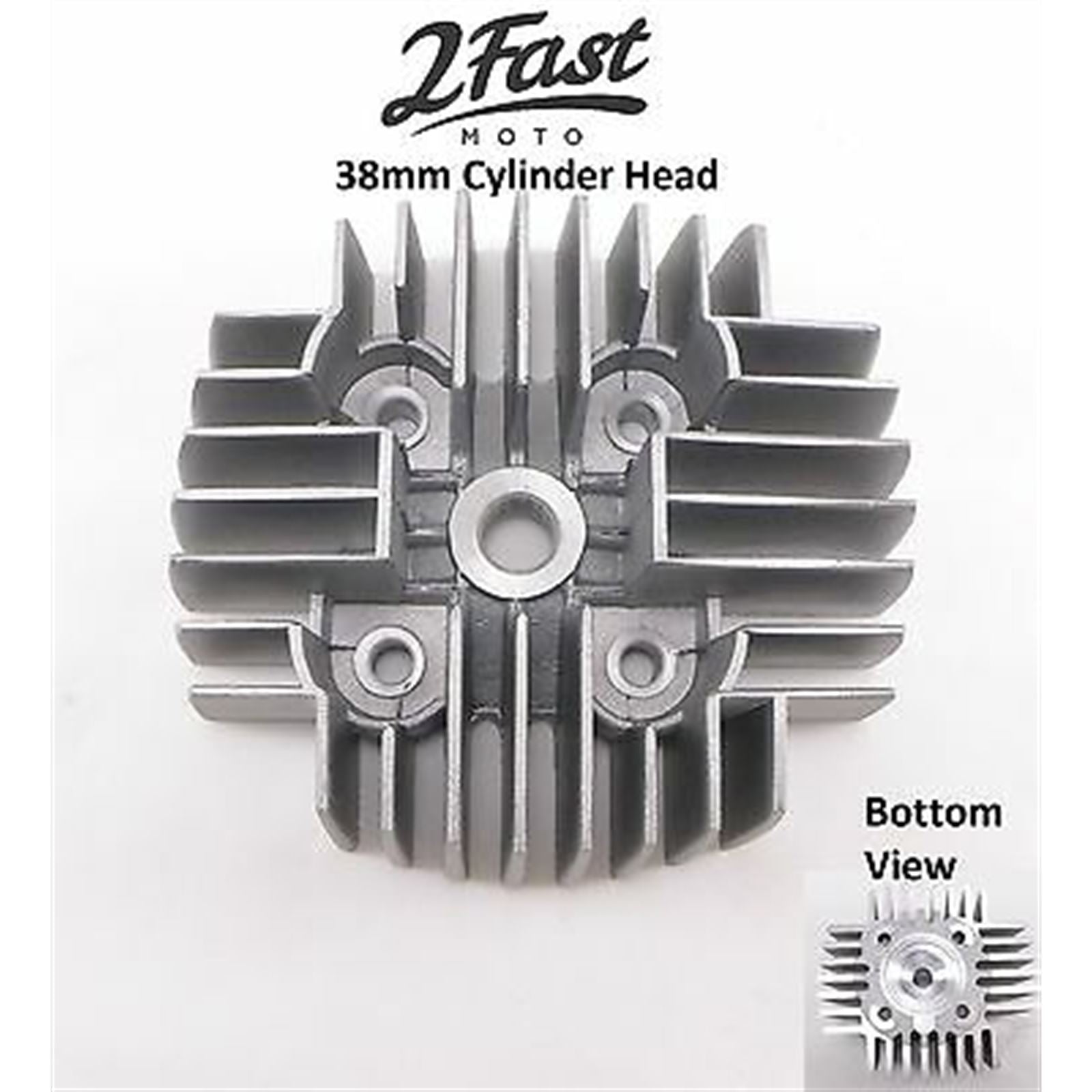 2FastMoto 38mm Cylinder Head 50cc - Puch MK II Cobra Murray, Swinger ZA50, E50 2fm-905-387_633528