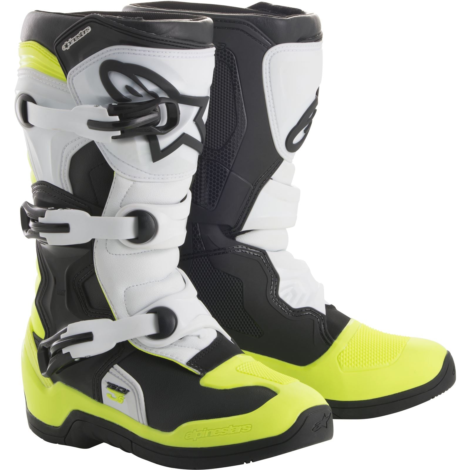 Alpinestars Tech 3S Boots - Black/White/Yellow_43714