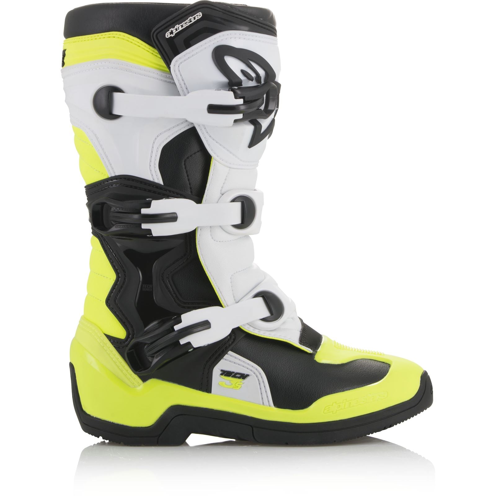 Alpinestars Tech 3S Boots - Black/White/Yellow_43717