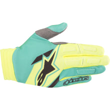 Alpinestars Aviator Gloves - Yellow/Teal - Large 3560318-578-l_44807