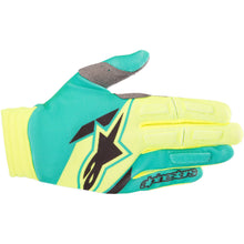 Alpinestars Aviator Gloves - Yellow/Teal - XL 3560318-578-xl_340658