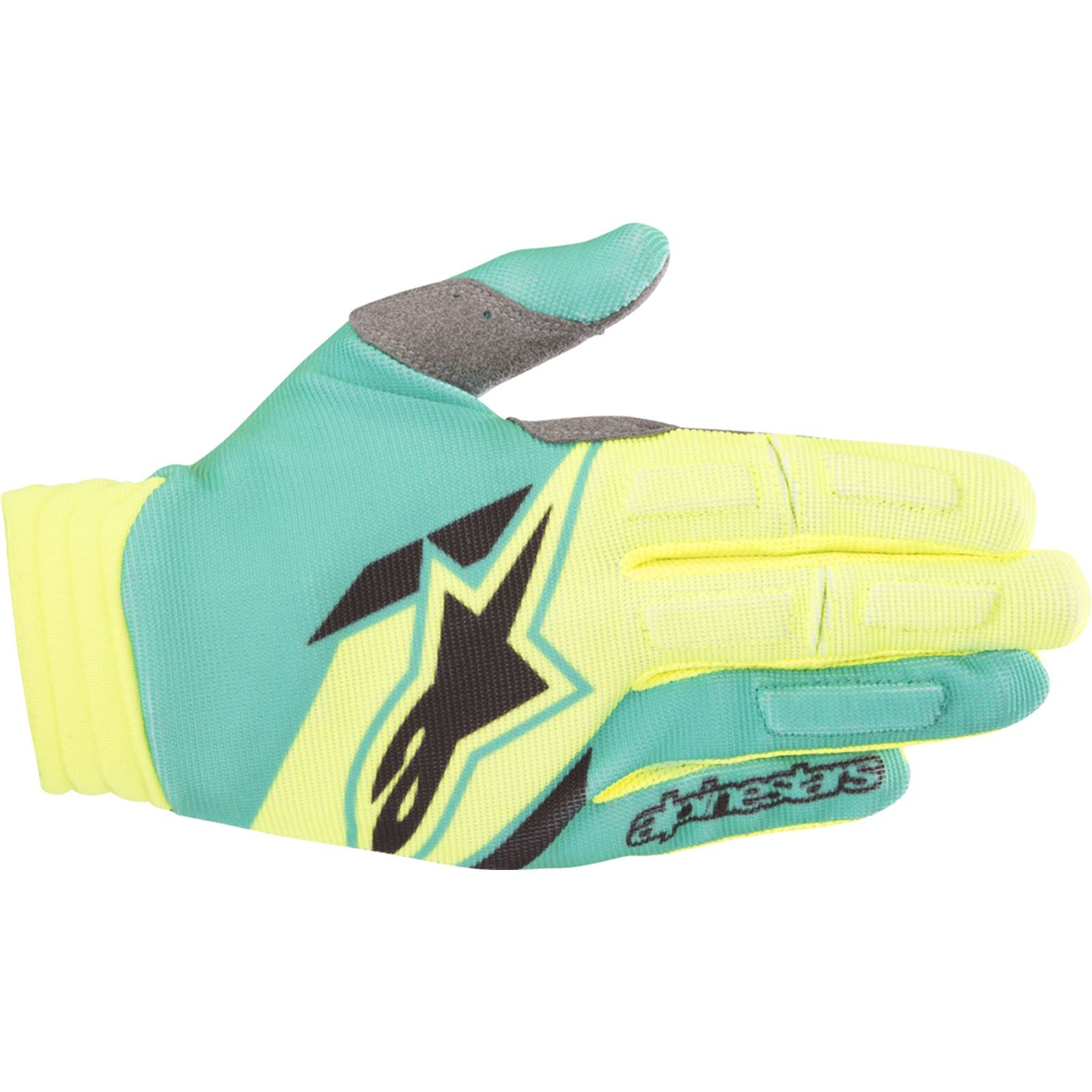 Alpinestars Aviator Gloves - Yellow/Teal - Medium 3560318-578-m_44813