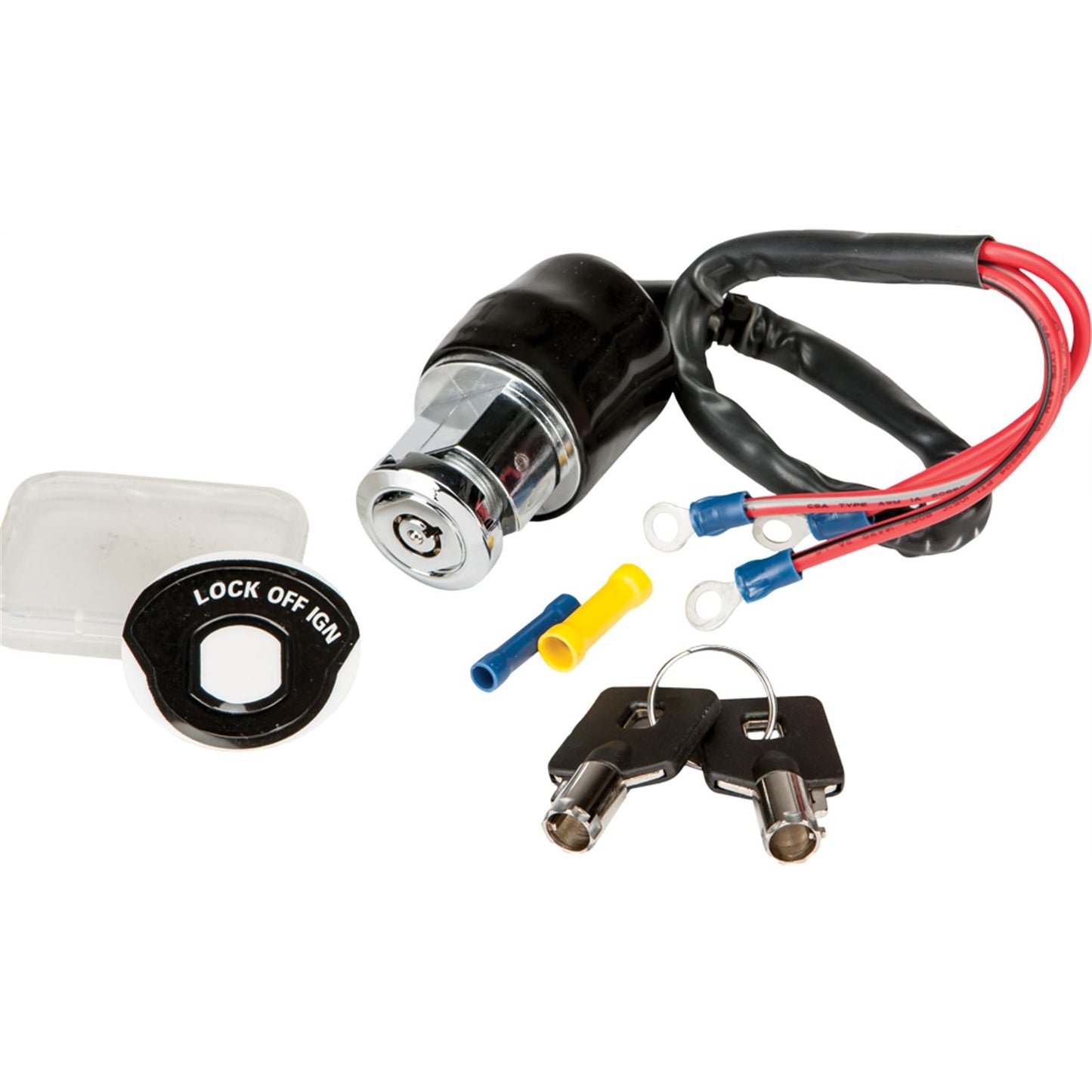 Harddrive Round Key Ignition 3 Position Chrome  370390_45754