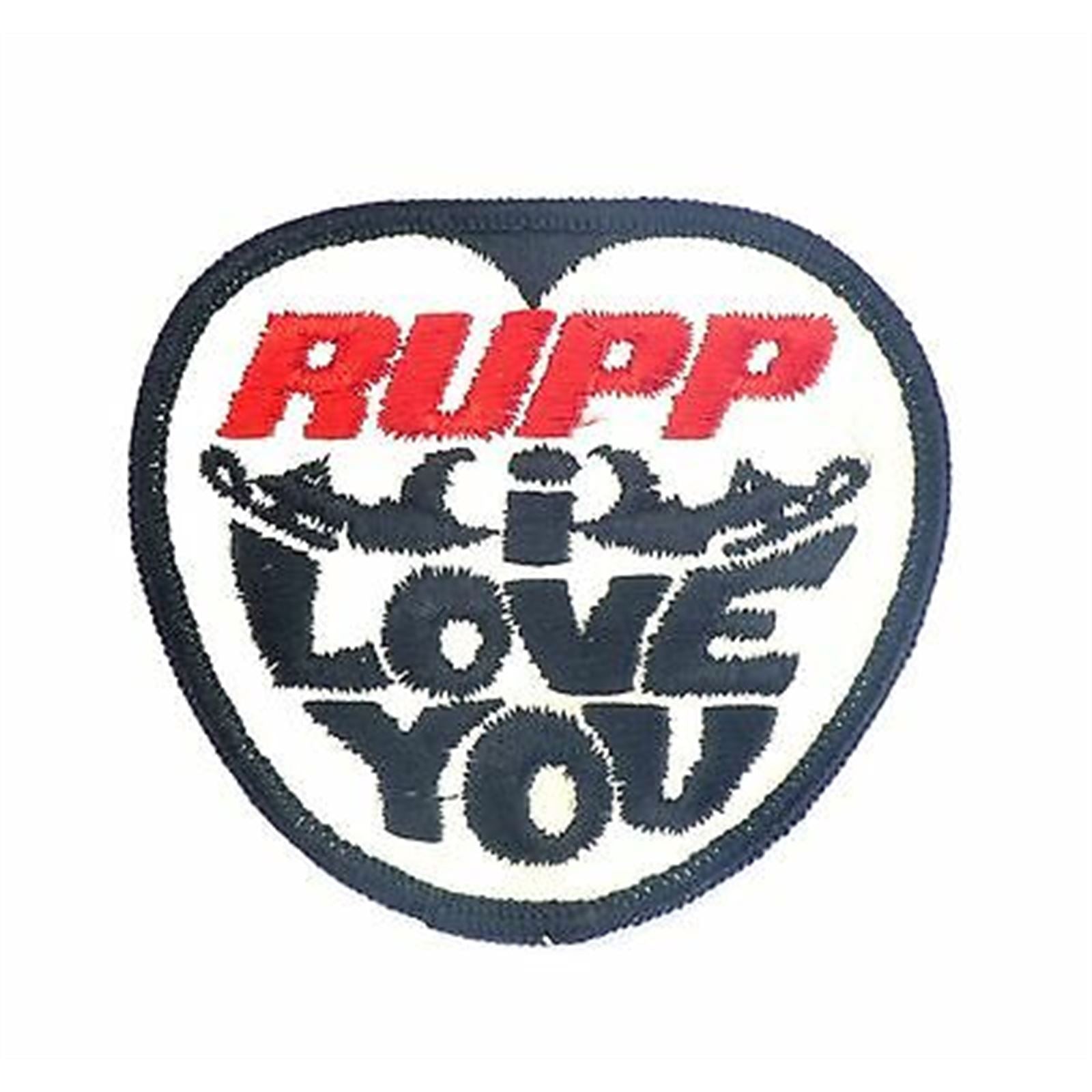 2FastMoto Vintage RUPP Snowmobile Embroidered Sew On Patch "RUPP i LOVE YOU" 64-5555_654680