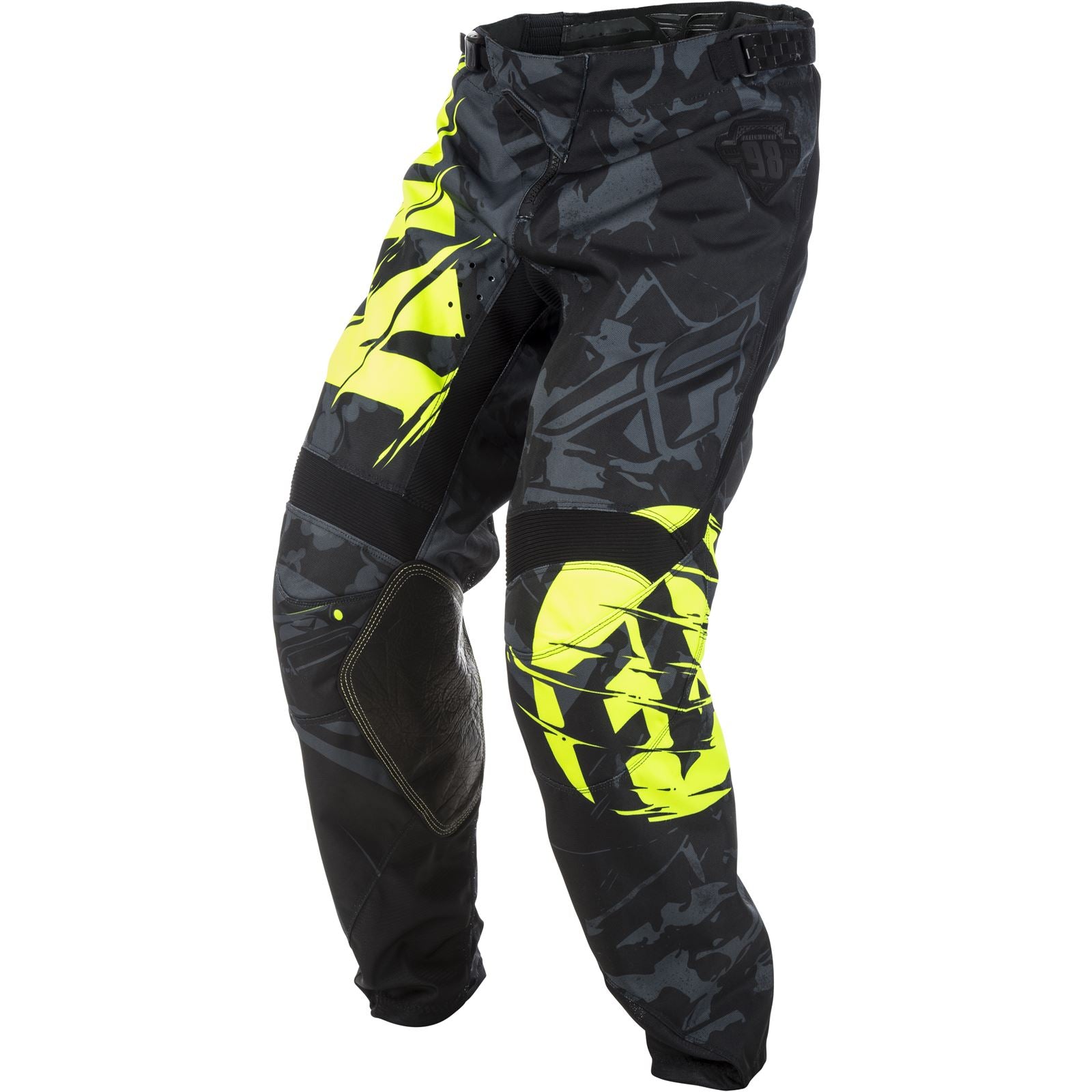 Fly Racing FLY MX Kinetic Outlaw Pants Black/Hi-Vis Waist 20 inches CLOSEOUT 371-53020_1151905