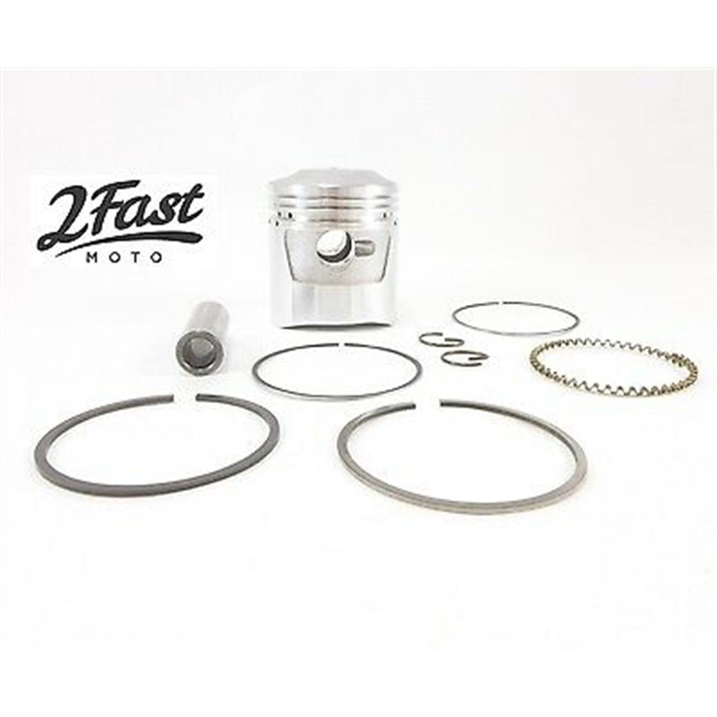2FastMoto Domed Standard Size 70cc Piston & Rings Kit  for Honda C70 RY166 / 13101-087-000_635190