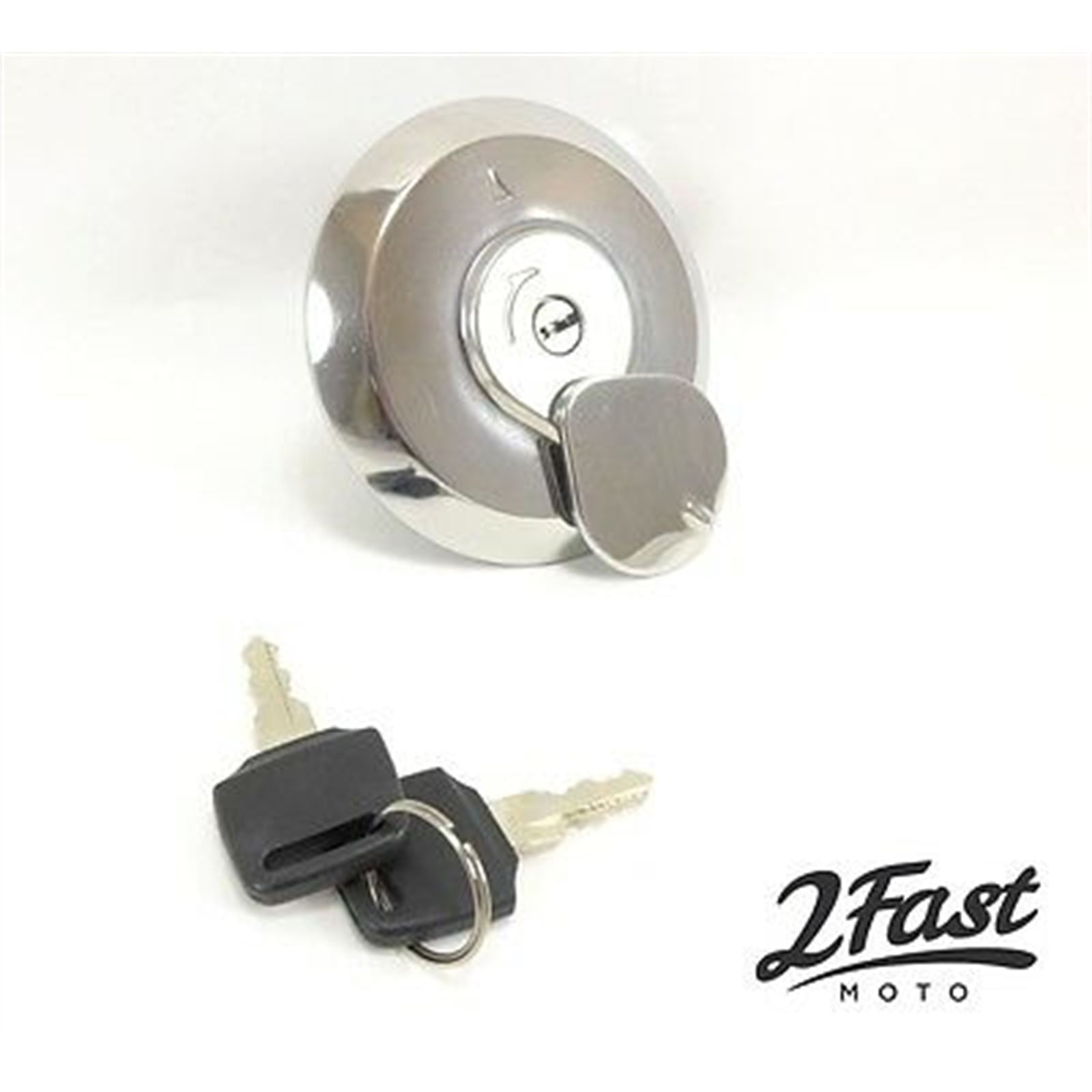 2FastMoto Polished Locking Fuel Tank Cap for Honda CB650, CB900, CB1000 lh2009_623706