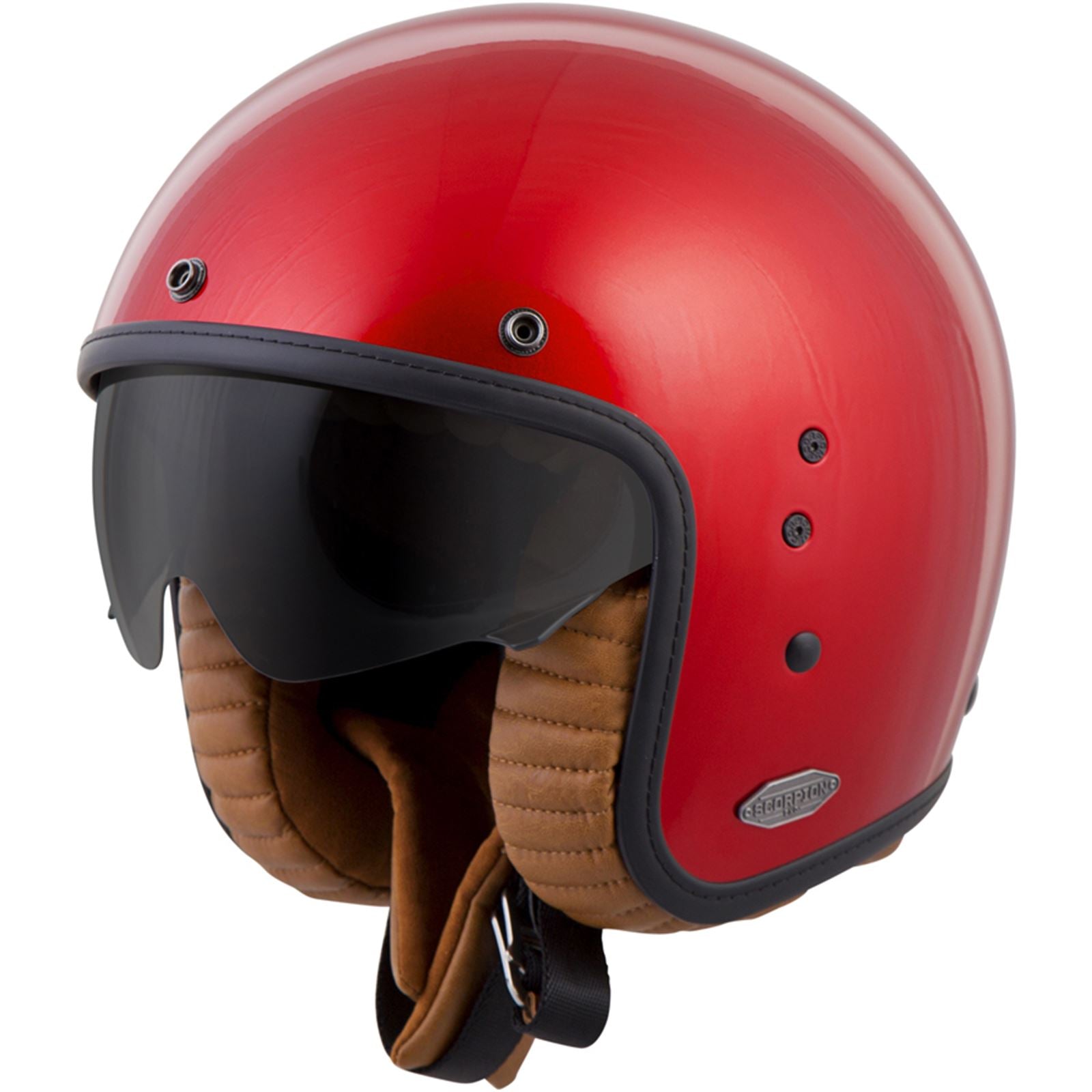 ScorpionEXO Belfast Open-Face Solid Helmet Candy Red - Small BEL-1013_56344
