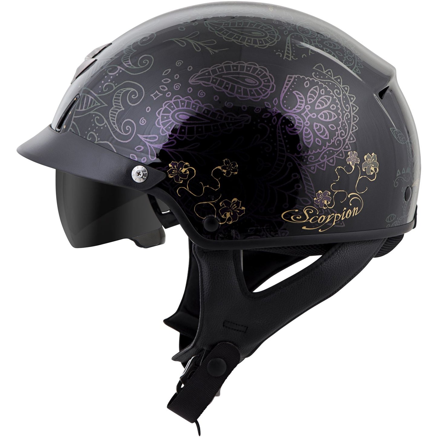 ScorpionEXO EXO-C110 Azalea Helmet Black/Gold Medium C11-2404_56585