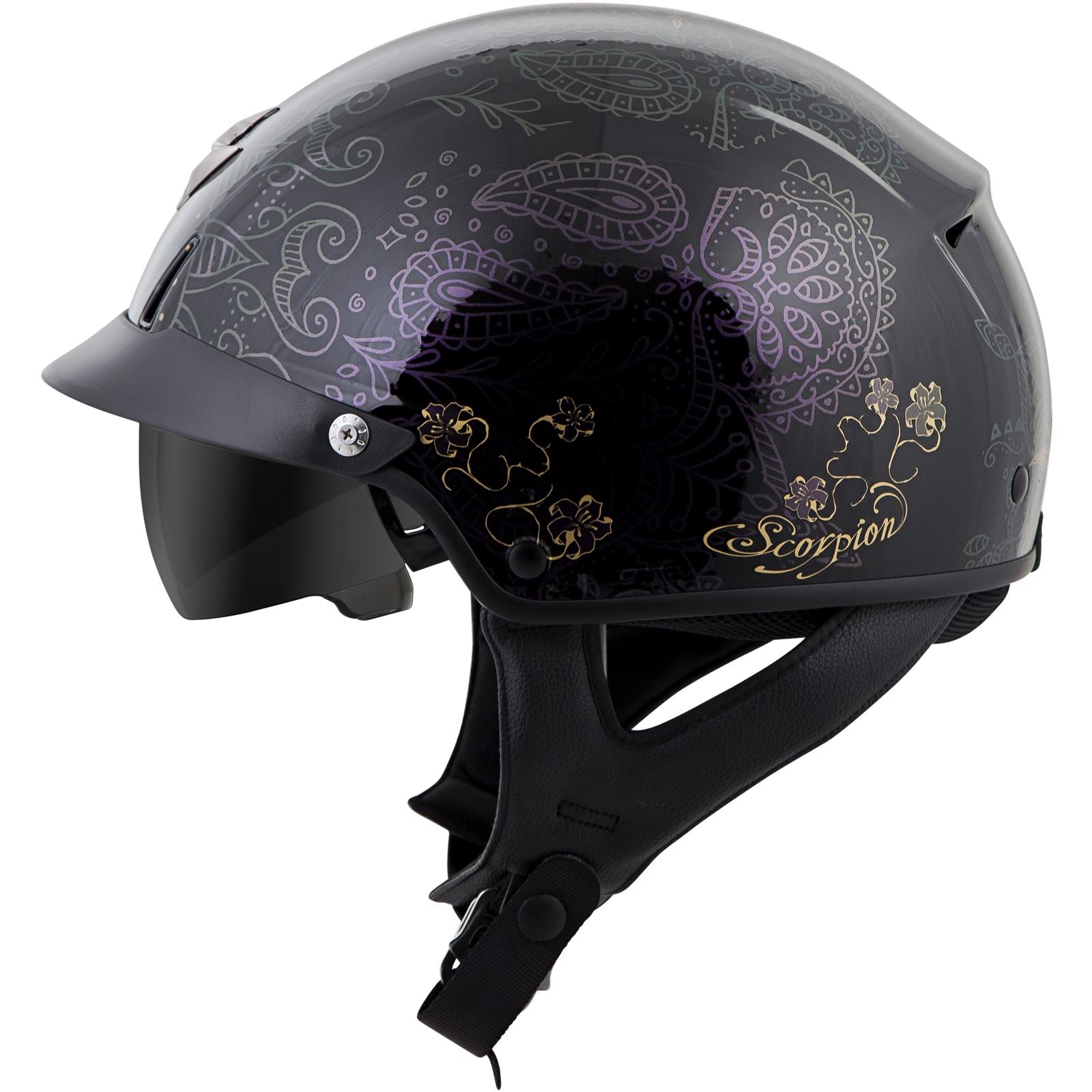 ScorpionEXO EXO-C110 Azalea Helmet Black/Gold Medium C11-2404_56585