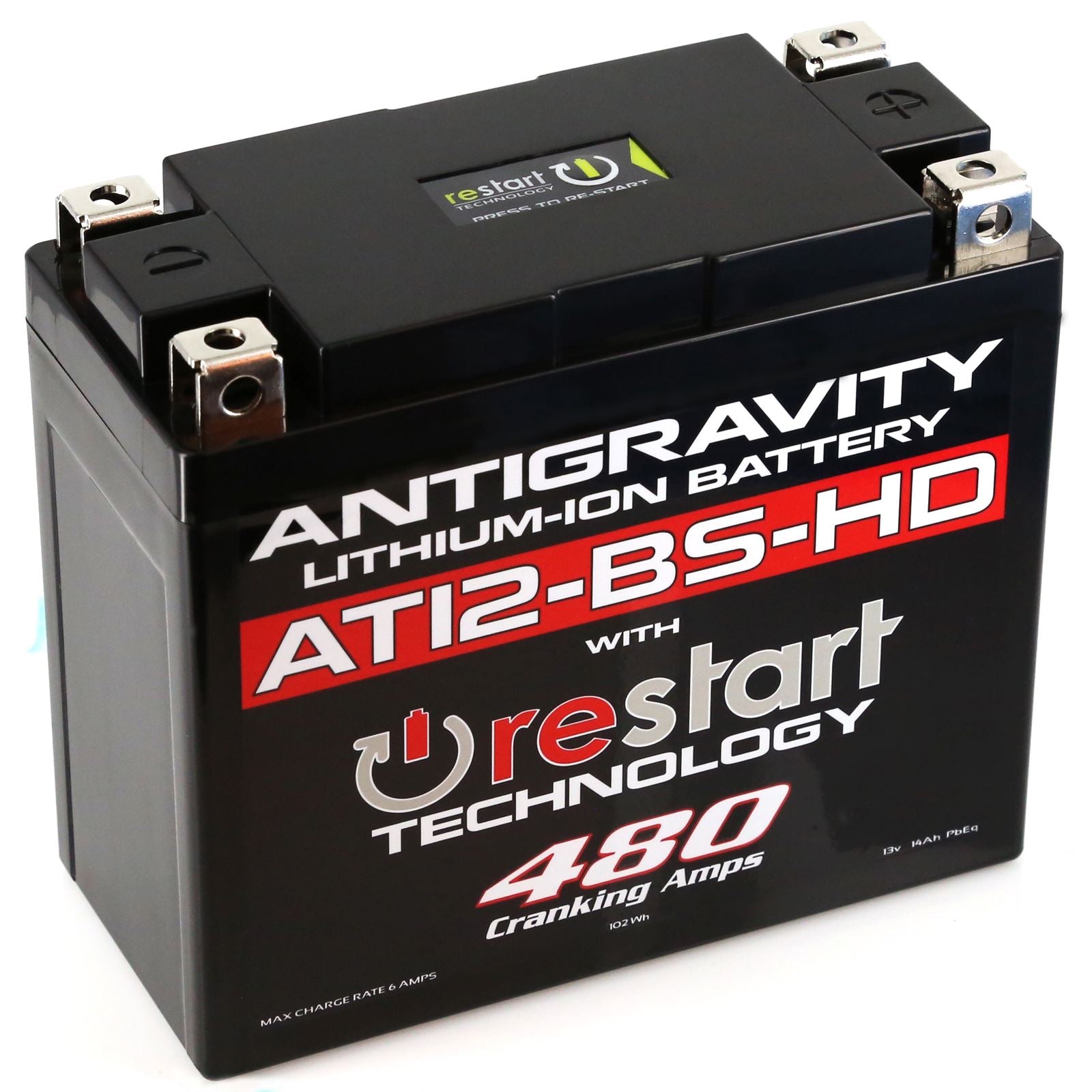 Antigravity Batteries Lithium Battery AT12BS-HD-RS 480 Cranking Amps AG-AT12BS-HD-RS_58567