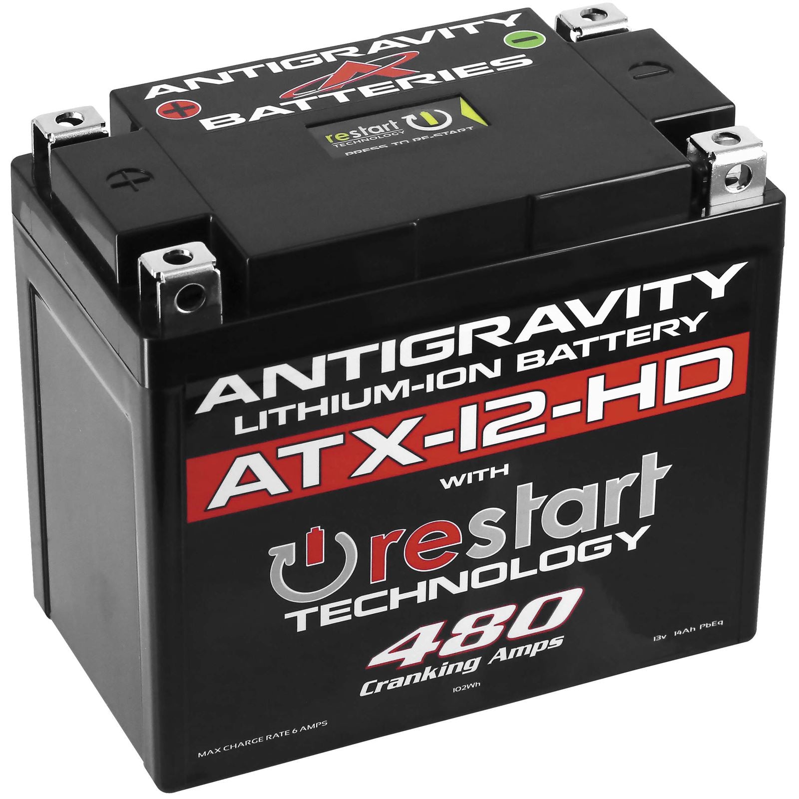 Antigravity Batteries Lithium Battery ATX12-HD-RS 480 Cranking Amps AG-ATX12-HD-RS_58570
