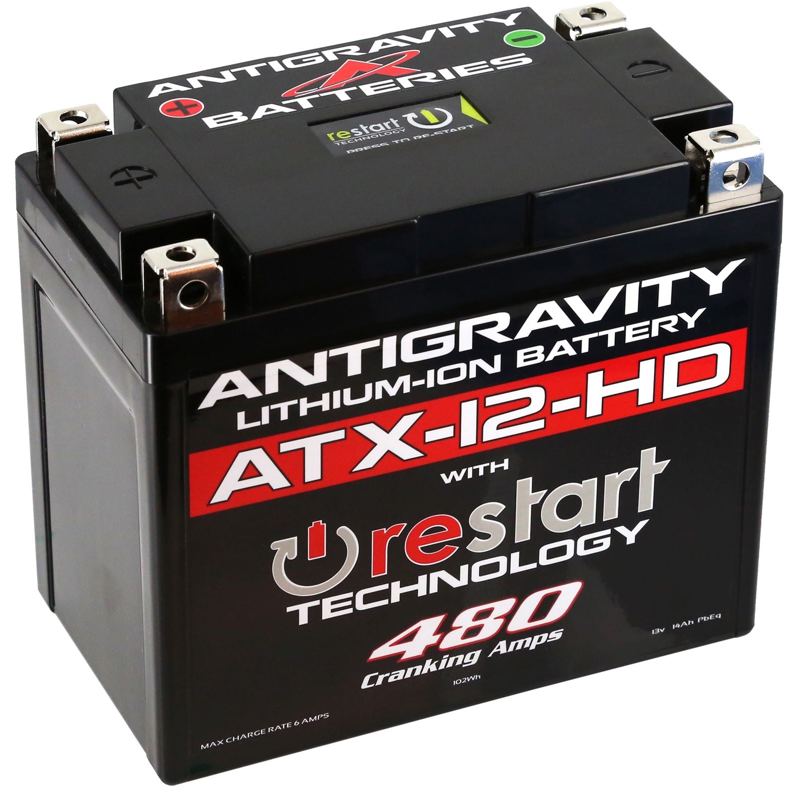 Antigravity Batteries Lithium Battery ATX12-HD-RS 480 Cranking Amps AG-ATX12-HD-RS_58571