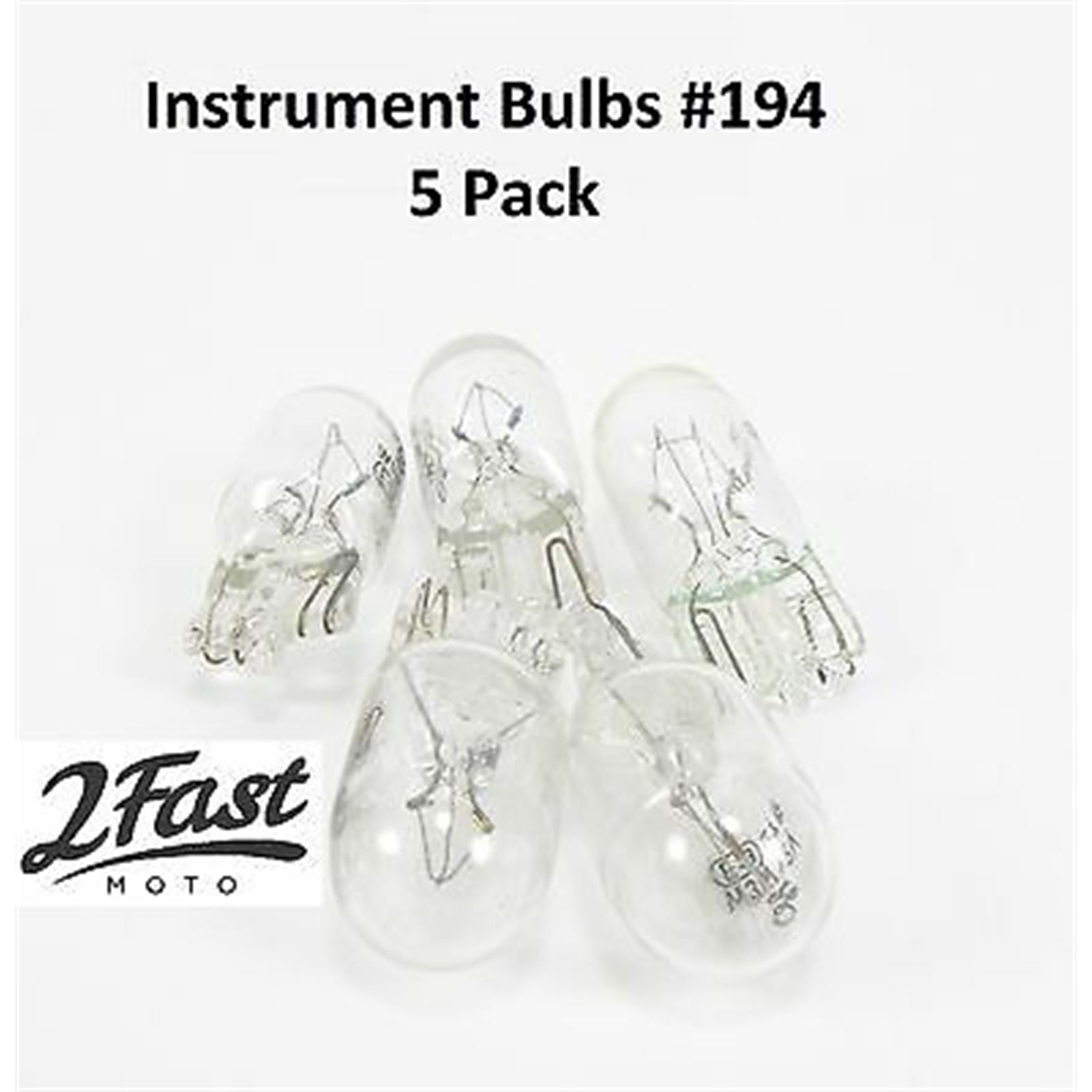 2FastMoto 194 T10 Instrument Bulb 12 Volt 3 Watt - 5/Pack 34907-kw3-00_627226