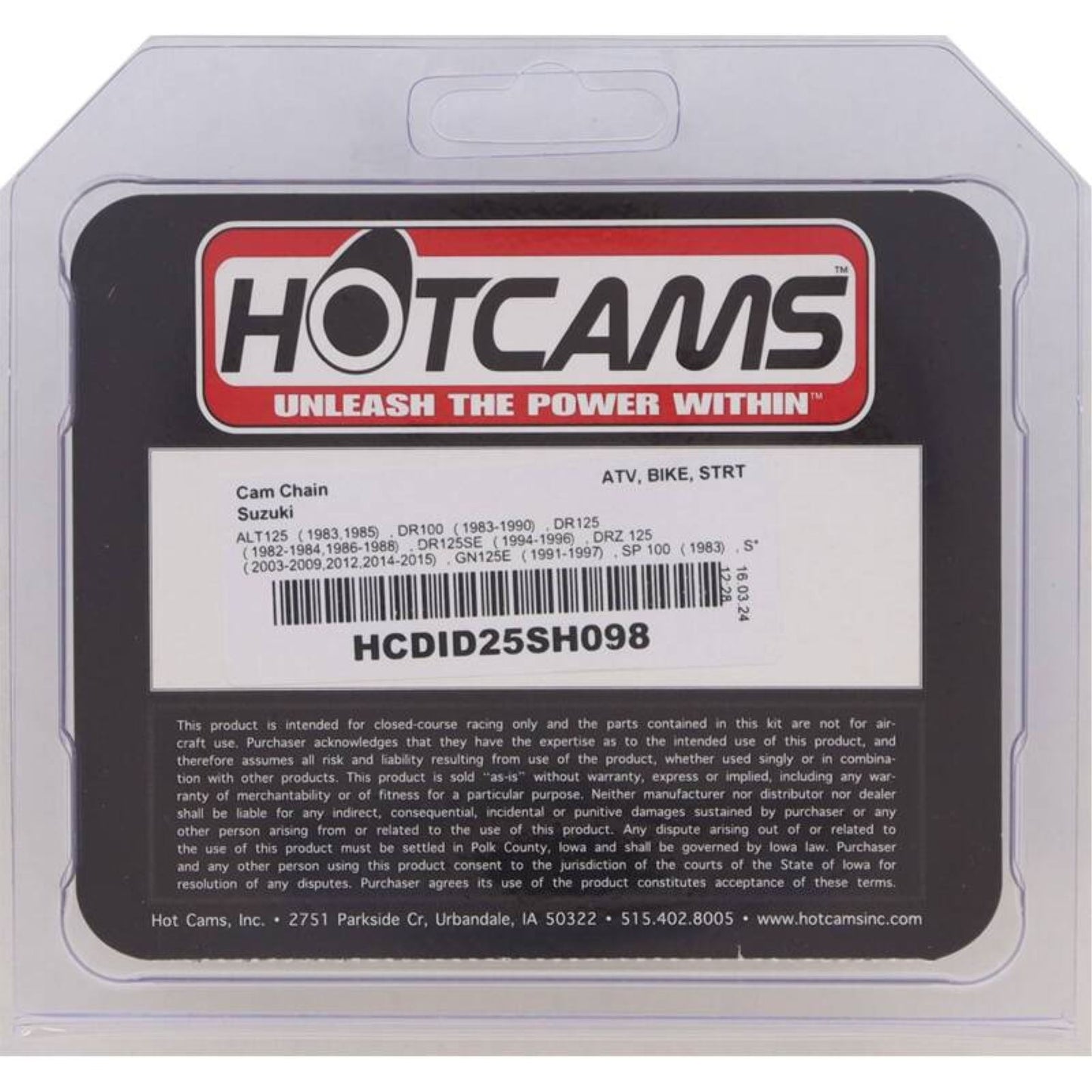 Hot Cams Cam Chain HCDID25SH098_1648467