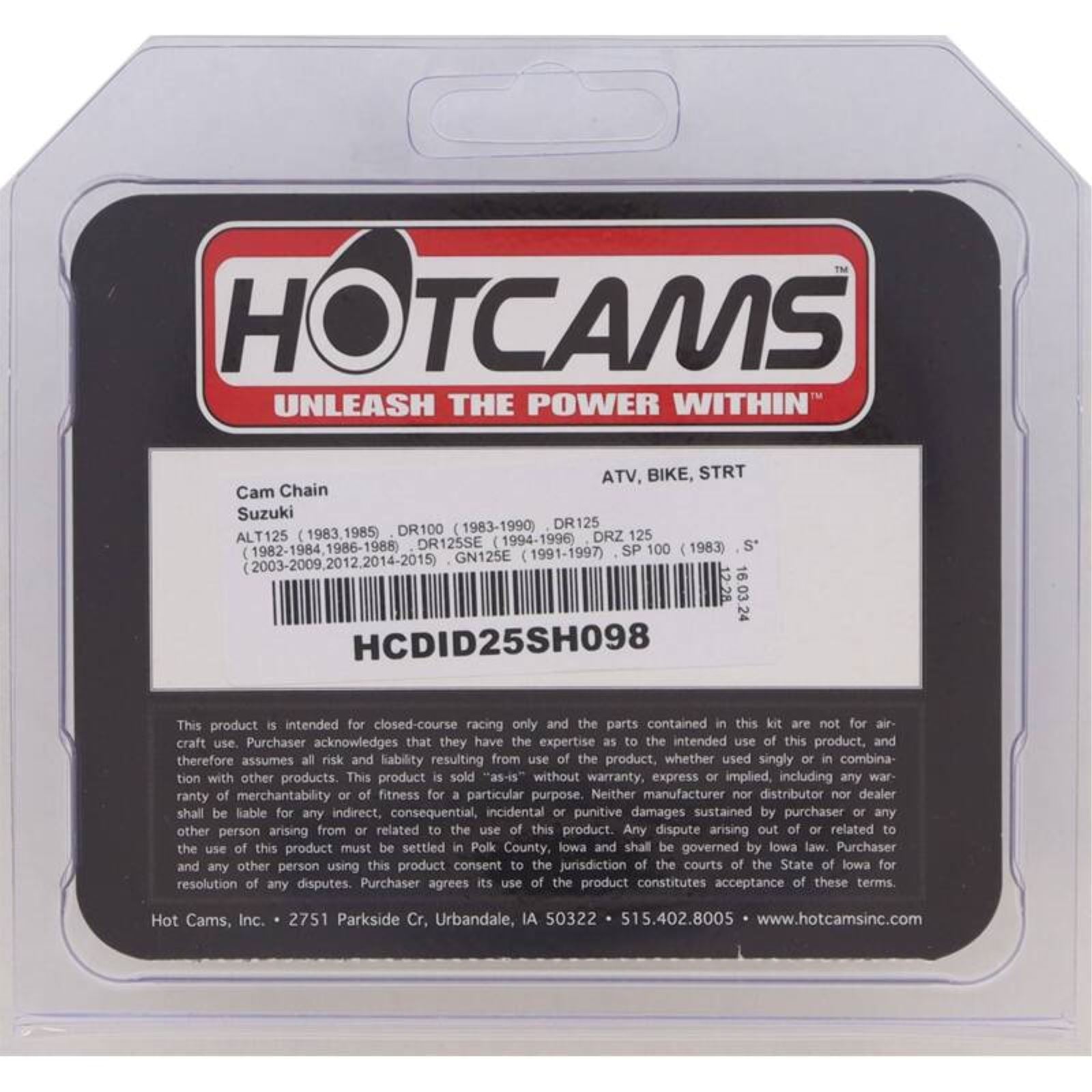 Hot Cams Cam Chain HCDID25SH098_1648467