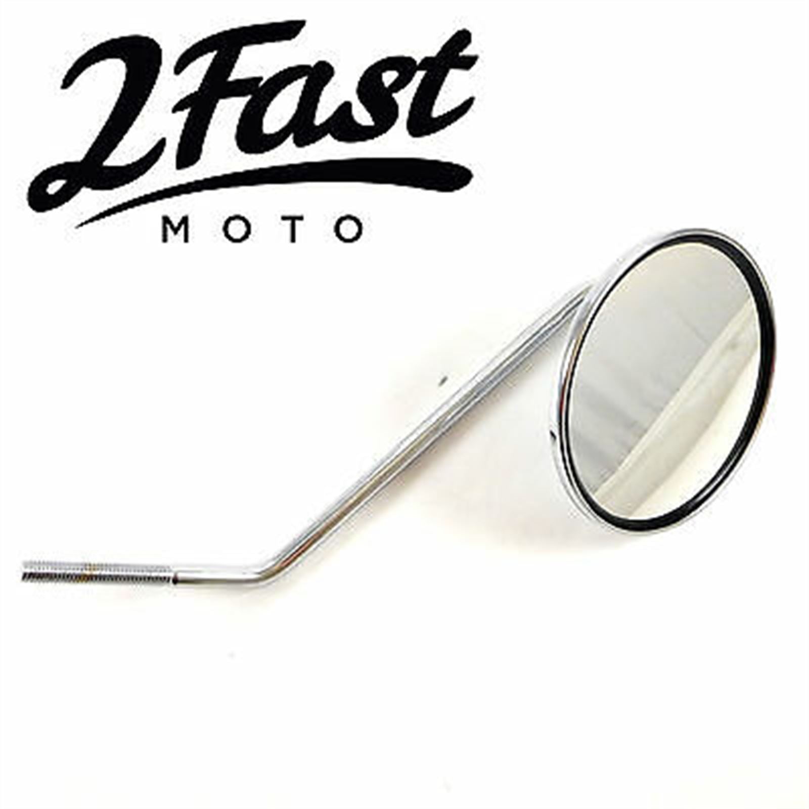 2FastMoto Chrome Long Stem Mirror 8mm - Pair - Cruiser Chopper for Honda 2fm-12-10040_659897