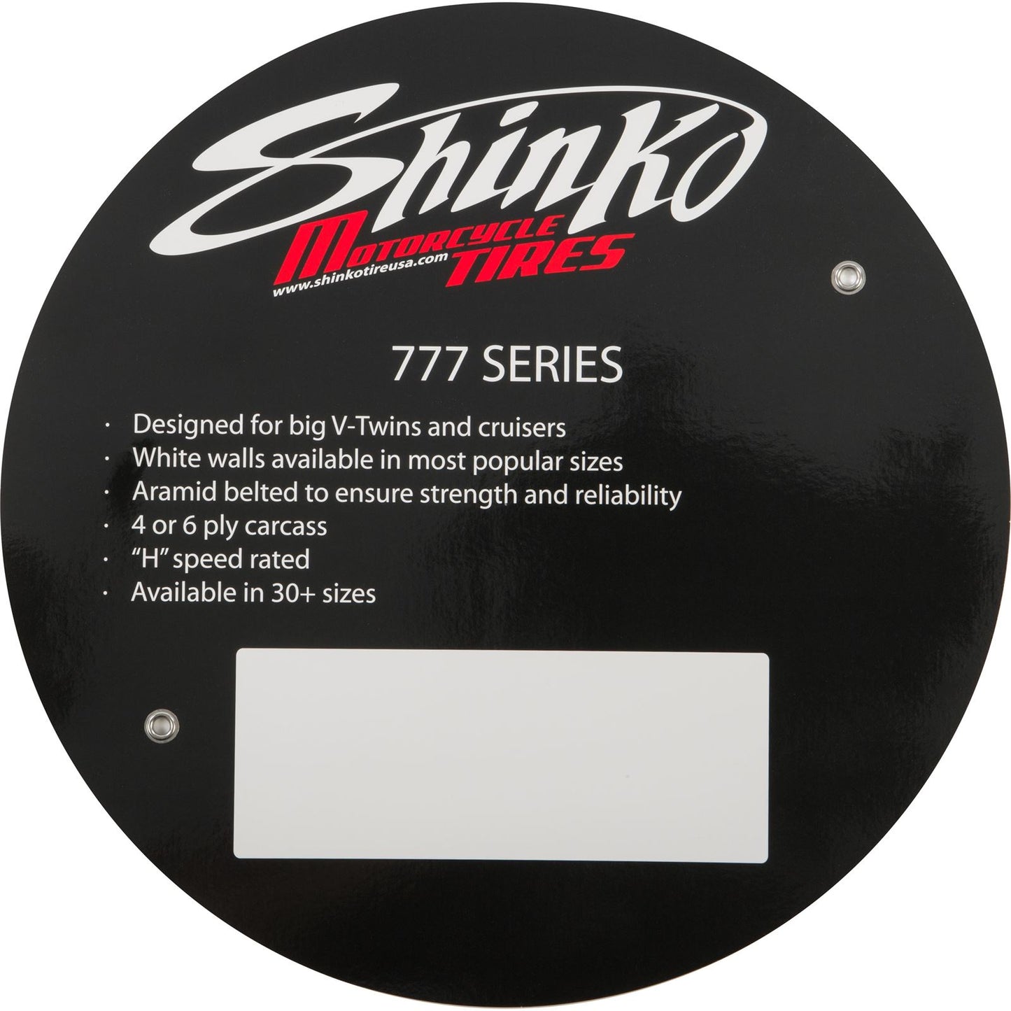 Shinko 777 Tire Sign 777 INSERT_60199