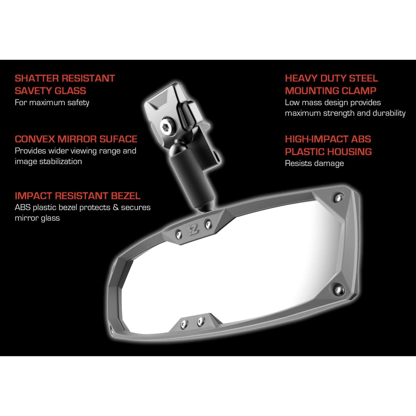 Seizmik Rear View Mirror 1.5-1.625" 18055_60573