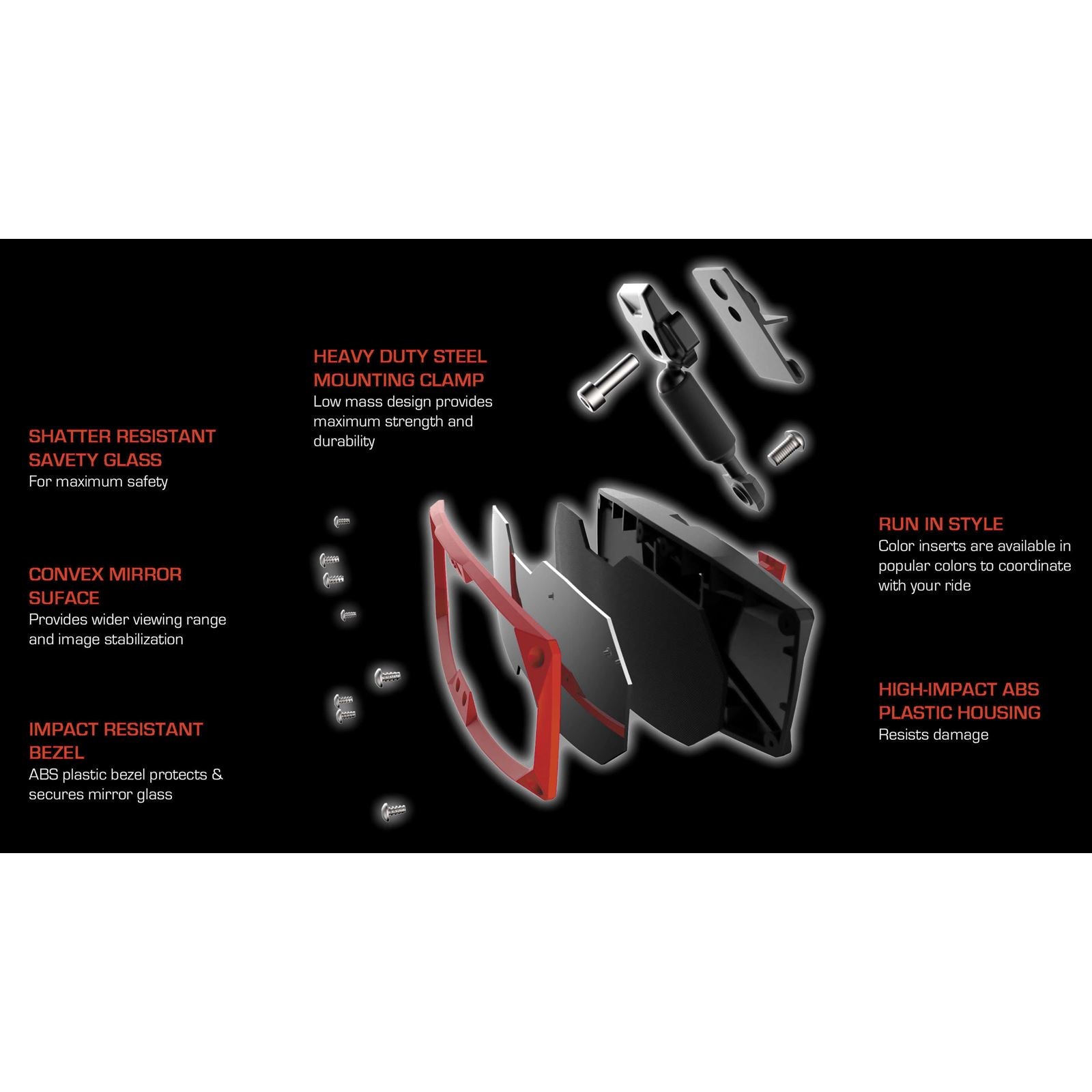 Seizmik Rear View Mirror 1.5-1.625" 18055_60576