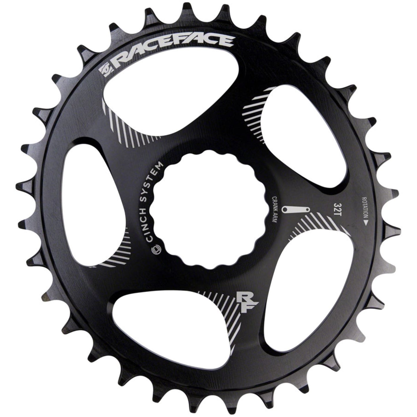 Race Face Narrow Wide Oval Chainring: Direct Mount CINCH, 28t, Black  [MPN: RNWDMOVAL28BLK]_1230571