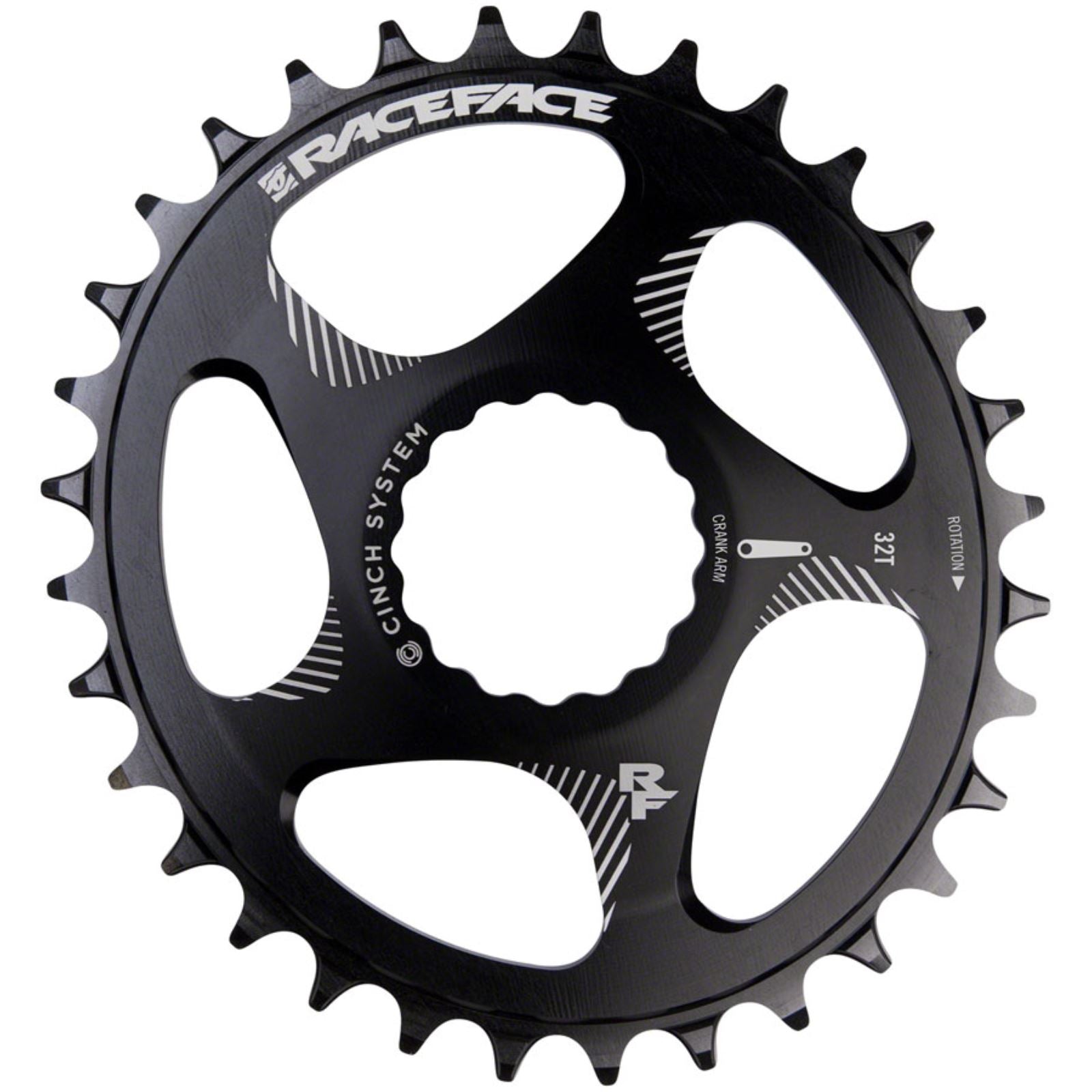 Race Face Narrow Wide Oval Chainring: Direct Mount CINCH, 28t, Black  [MPN: RNWDMOVAL28BLK]_1230571