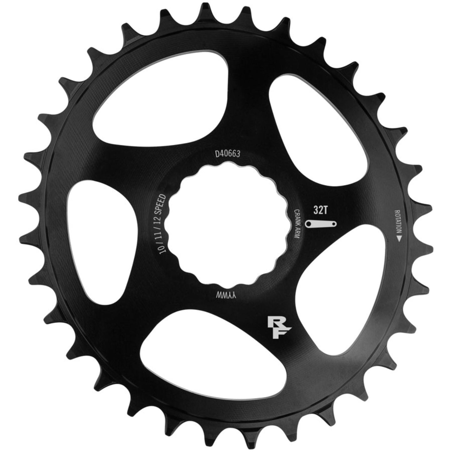 Race Face Narrow Wide Oval Chainring: Direct Mount CINCH, 28t, Black  [MPN: RNWDMOVAL28BLK]_1230572