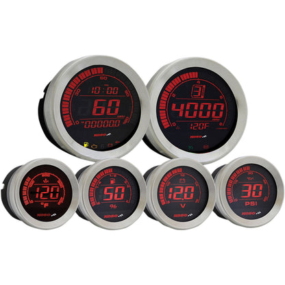 Koso HD-02 Series Gauge Kit Silver Bezel Oil Temp BA050905_410241