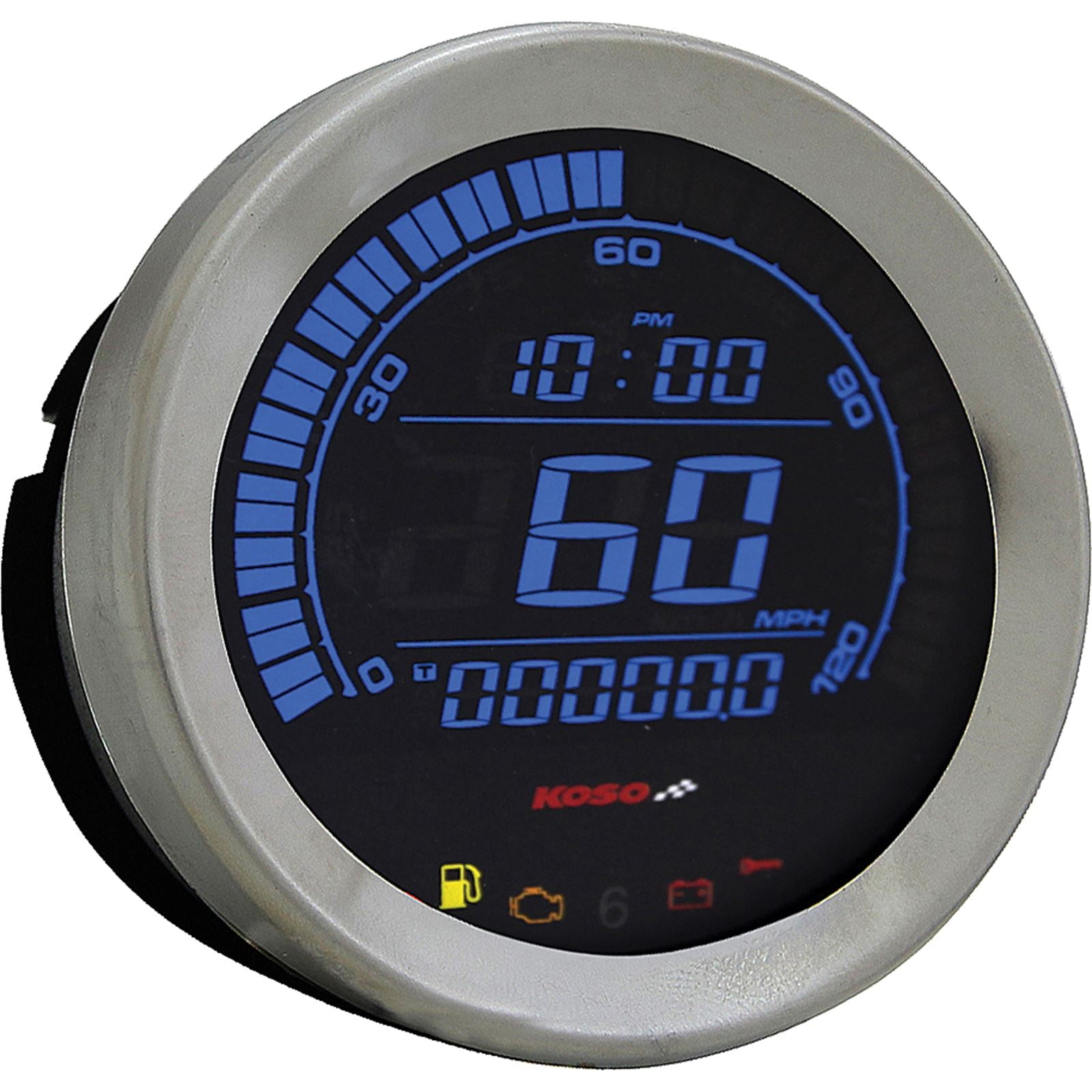 Koso HD-02 Series Gauge Kit Silver Bezel Oil Temp BA050905_64213