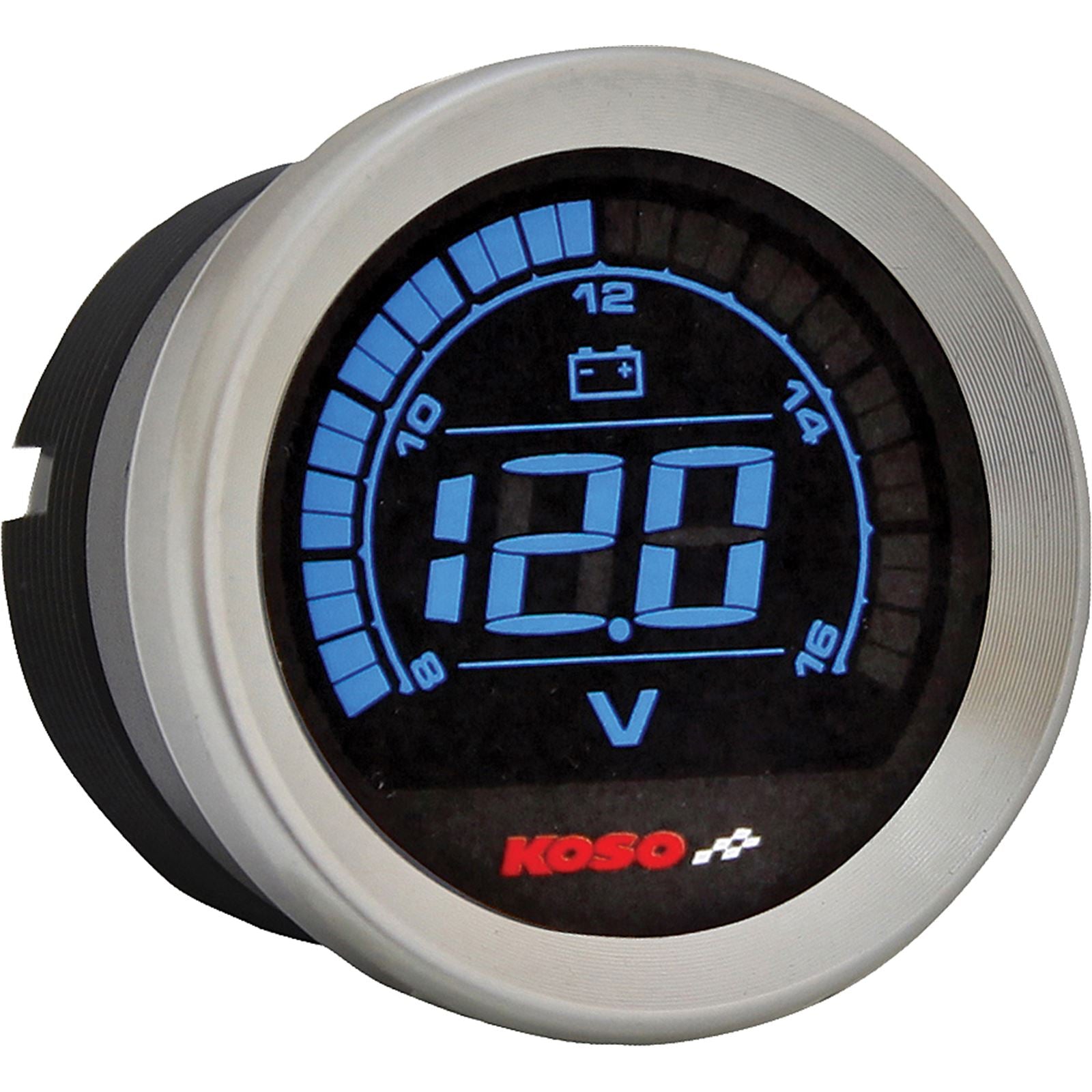 Koso HD-02 Series Gauge Kit Silver Bezel Oil Temp BA050905_64215