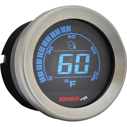 Koso HD-02 Series Gauge Kit Silver Bezel Oil Temp BA050905_64217