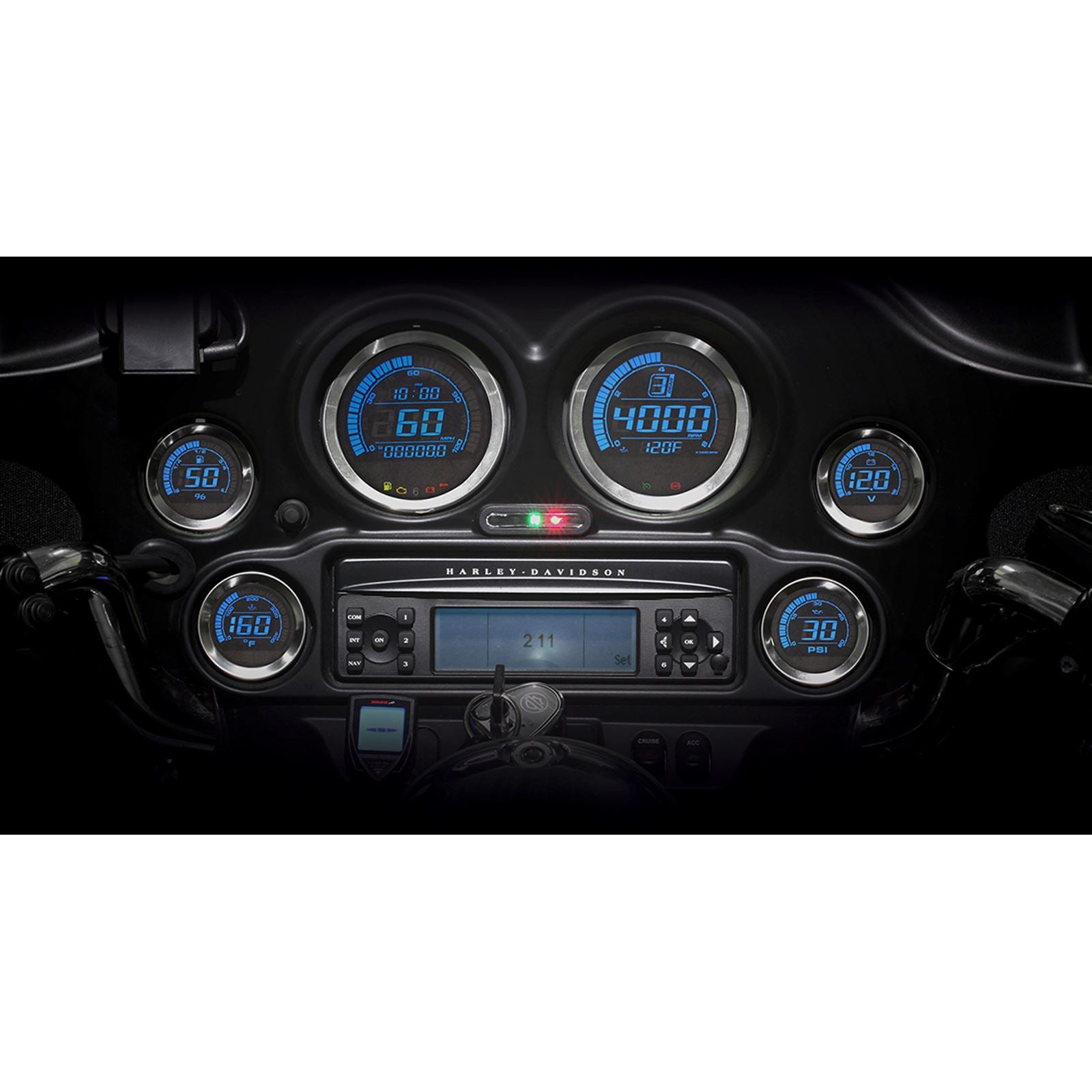 Koso HD-02 Series Gauge Kit Silver Bezel Oil Temp BA050905_410242