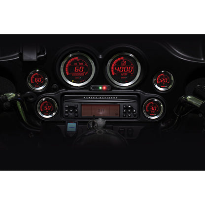 Koso HD-02 Series Gauge Kit Silver Bezel Oil Temp BA050905_64219