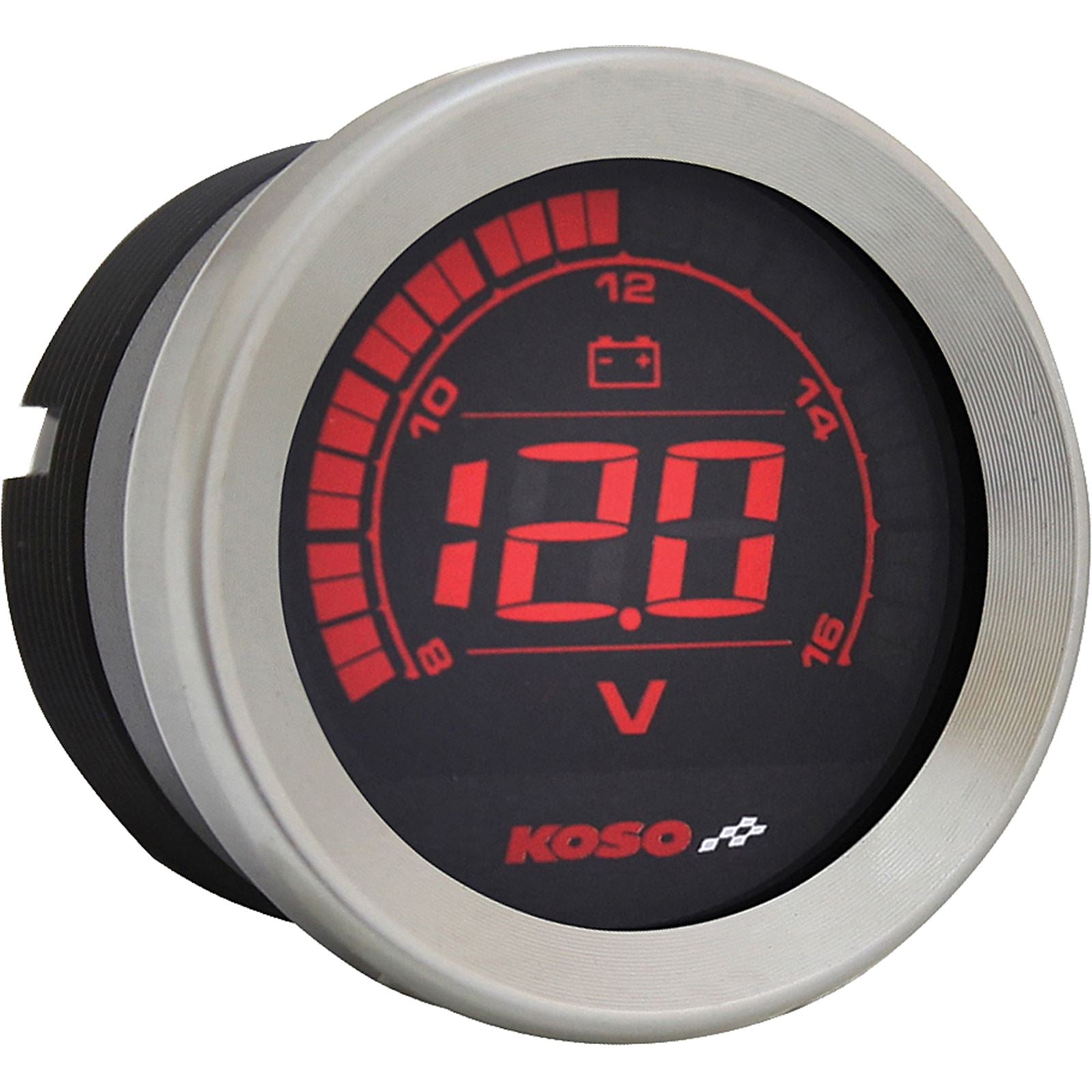 Koso HD-02 Series Gauge Kit Silver Bezel Oil Temp BA050905_64223