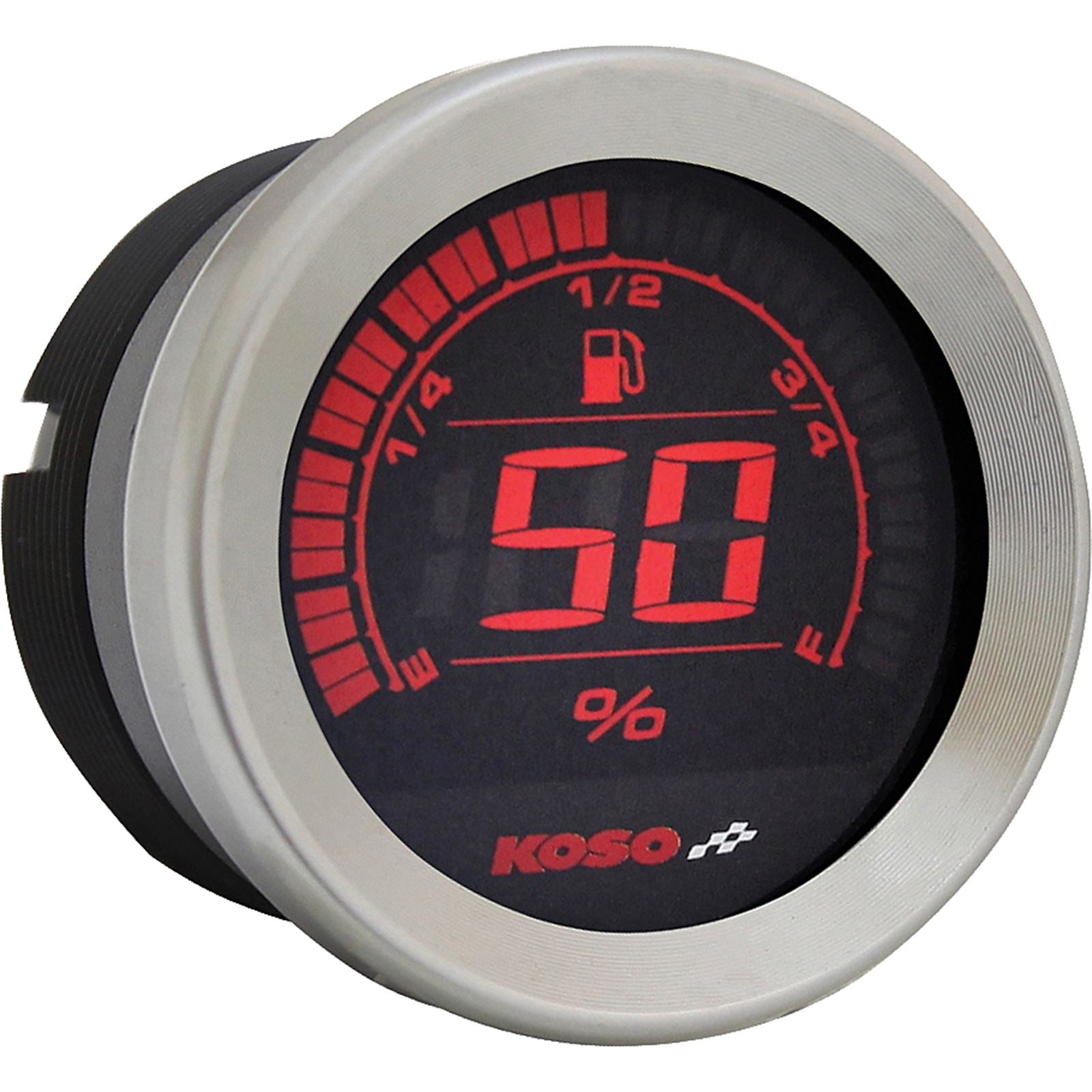 Koso HD-02 Series Gauge Kit Silver Bezel Oil Temp BA050905_64224