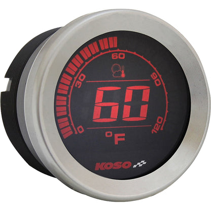 Koso HD-02 Series Gauge Kit Silver Bezel Oil Temp BA050905_64225