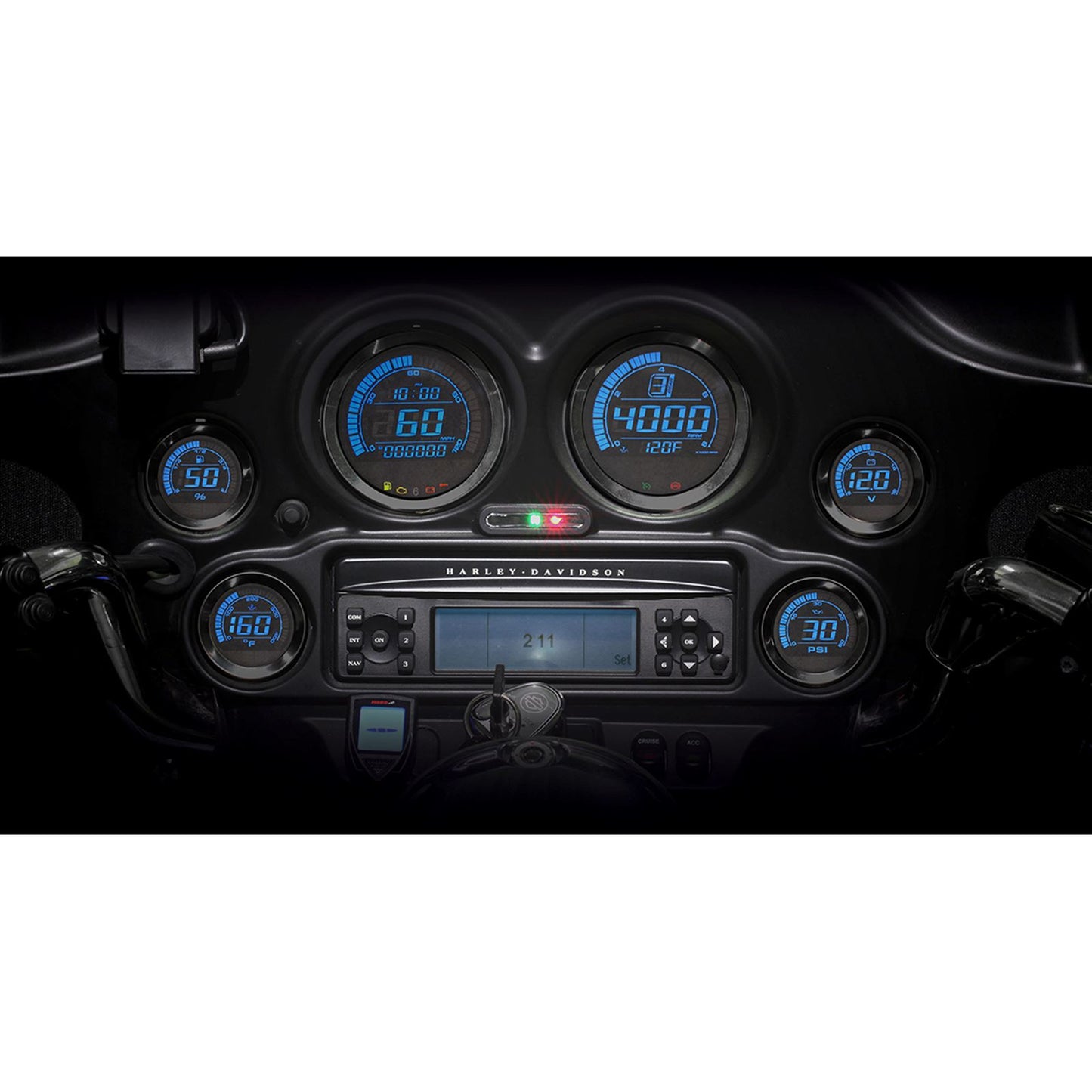 Koso HD-02 Series Gauge Kit Black Bezel Oil Temp BA050907_410244