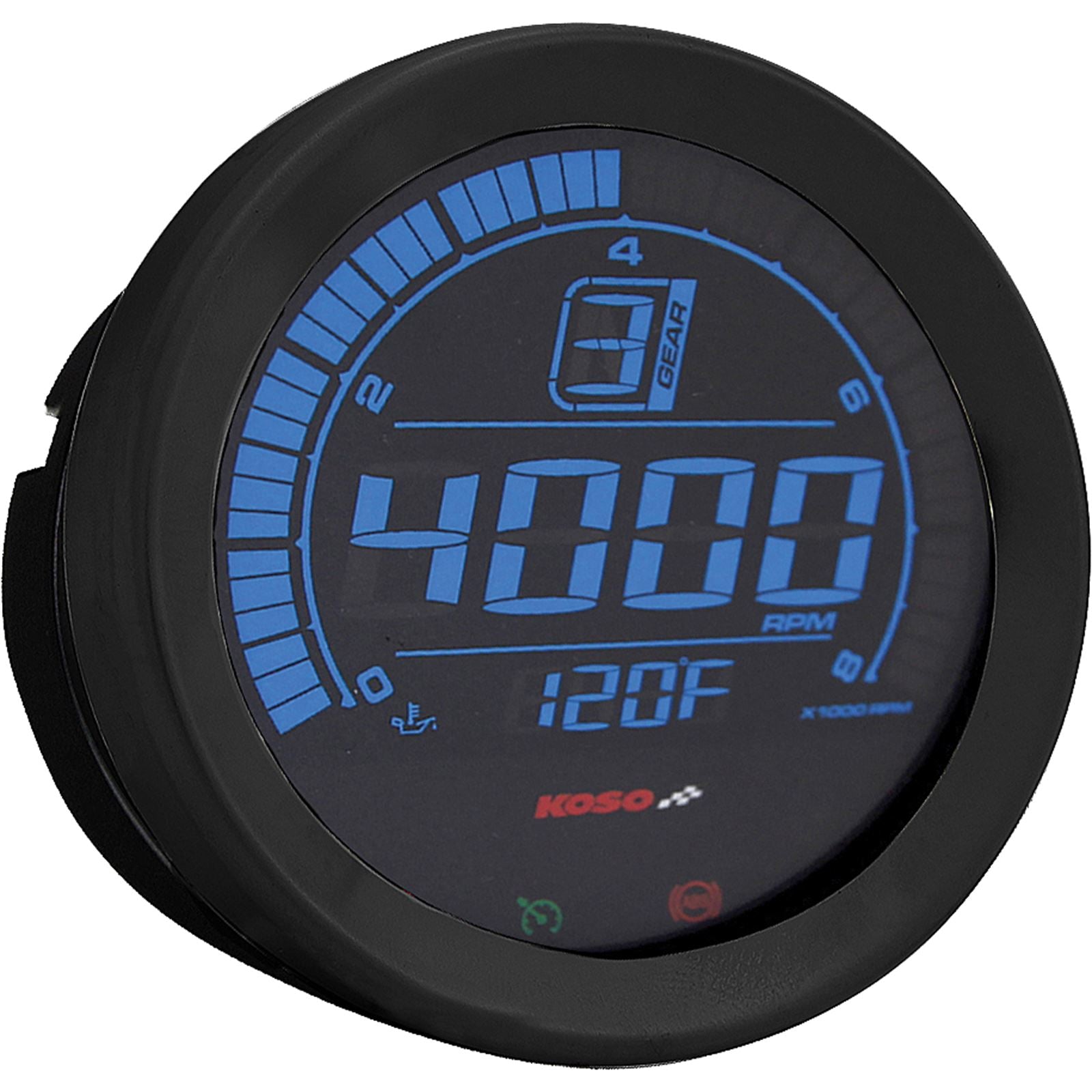 Koso HD-02 Series Gauge Kit Black Bezel Oil Temp BA050907_64228