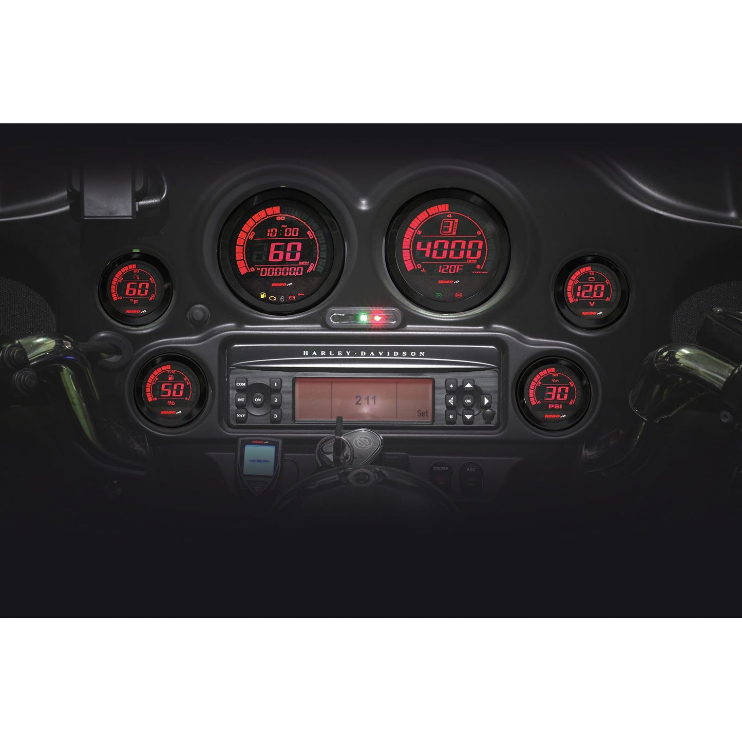 Koso HD-02 Series Gauge Kit Black Bezel Oil Temp BA050907_64235