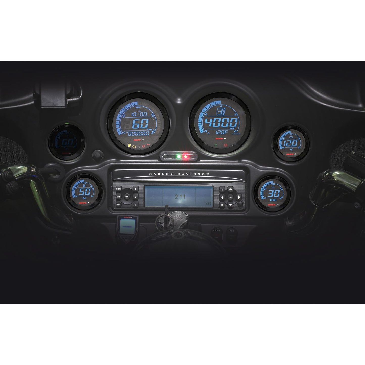Koso HD-02 Series Gauge Kit Black Bezel Oil Temp BA050907_64242